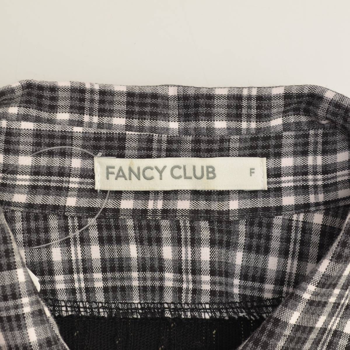 【FANCYCLUB】CHECK SHIRT LAYERED CARDIGAN長袖カーディガン A'GEM/9 × .kom 『 FANCY CLUB/ファンシークラブ』 CHECK SHIRT