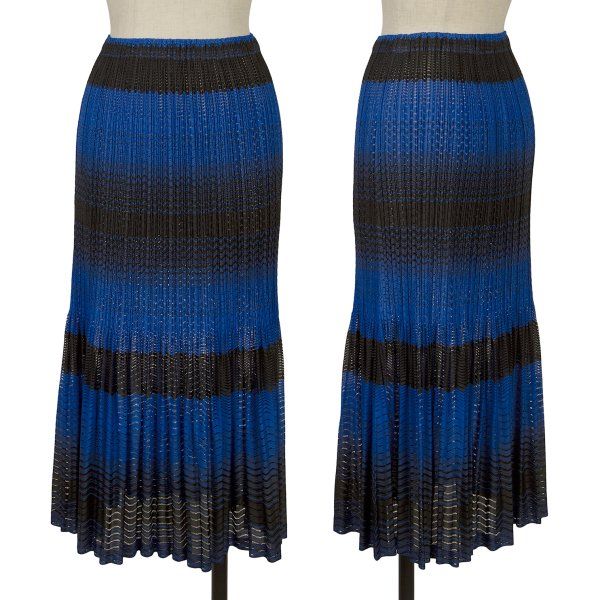格安 販売 極美品 PLEATS PLEASE グラデーションボーダーメッシュ 