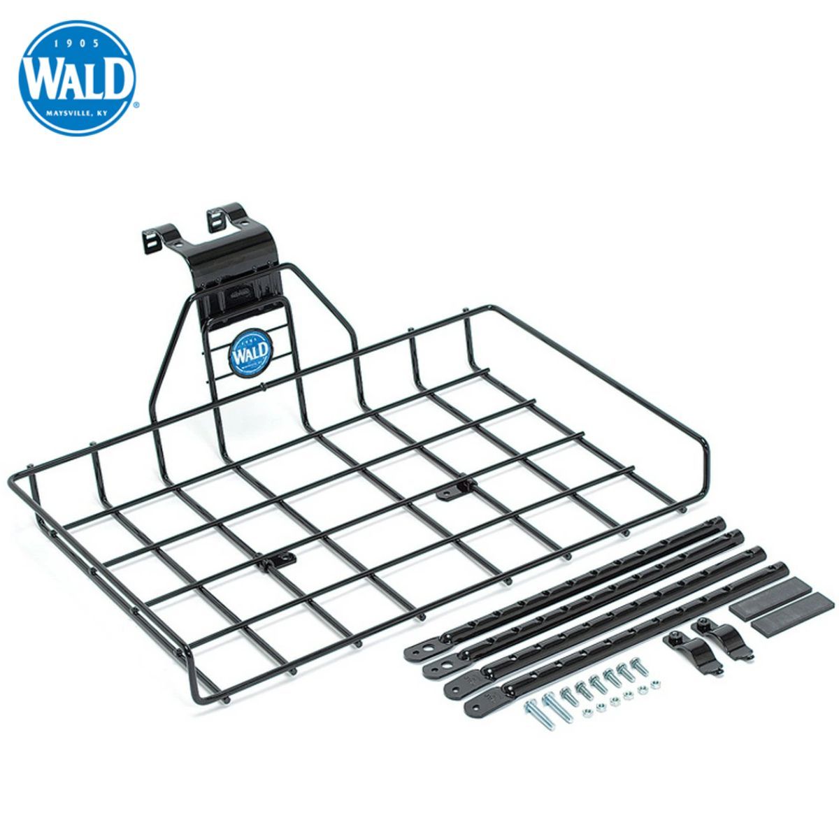 【正規輸入品】WALD 257 GB Ewald's Multi Fit Rack BLACK ウォルド フロントラック ブラック ＊ブラケット、ステー付属