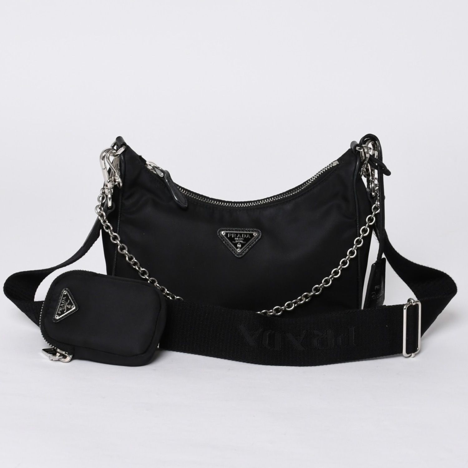 美品 PRADA プラダ ブラックレザーハンドバッグ マザーズバッグ