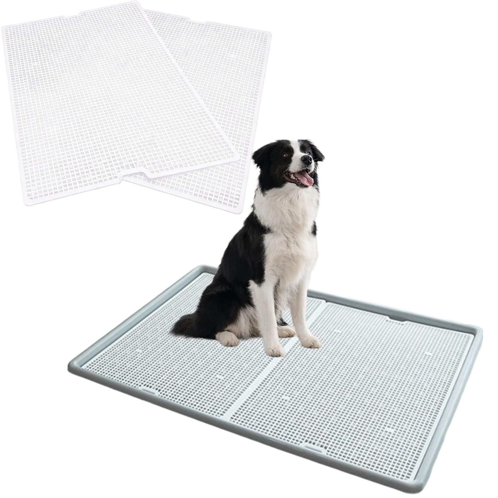 犬トイレ トレー 大型犬 1020 x 710 x 50 mm グレー取替メッシュ付き 9,344円