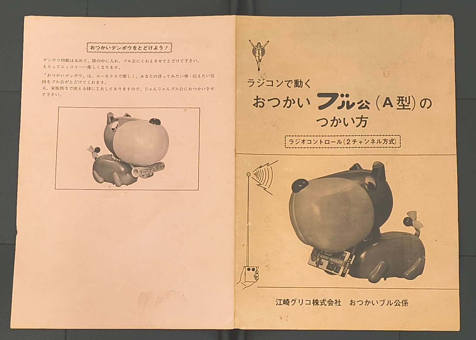 ☆【超希少】昭和レトロ グリコ 懸賞品 おつかいブル公 A型 ラジコン