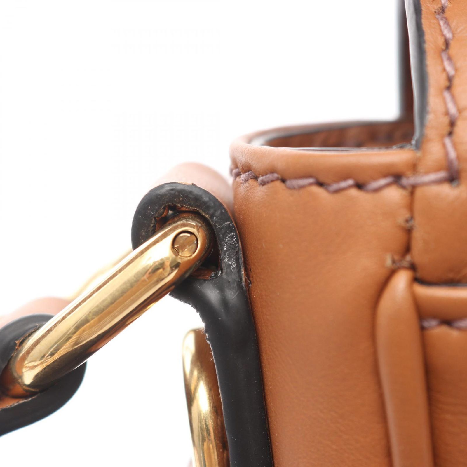Miu Miu ミュウ ミュウ ハンドバッグ CRM FINE CALF ペニー 2WAY CRM FINE CALF ペニー 2WAY ハンドバッグ レザー ブラウン ミュウ