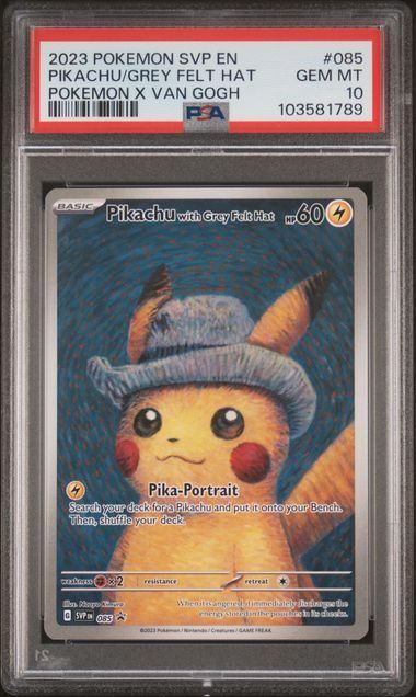PSA10】Pikachu with Grey Felt Hat(ゴッホのピカチュウ)(PROMO)〈085