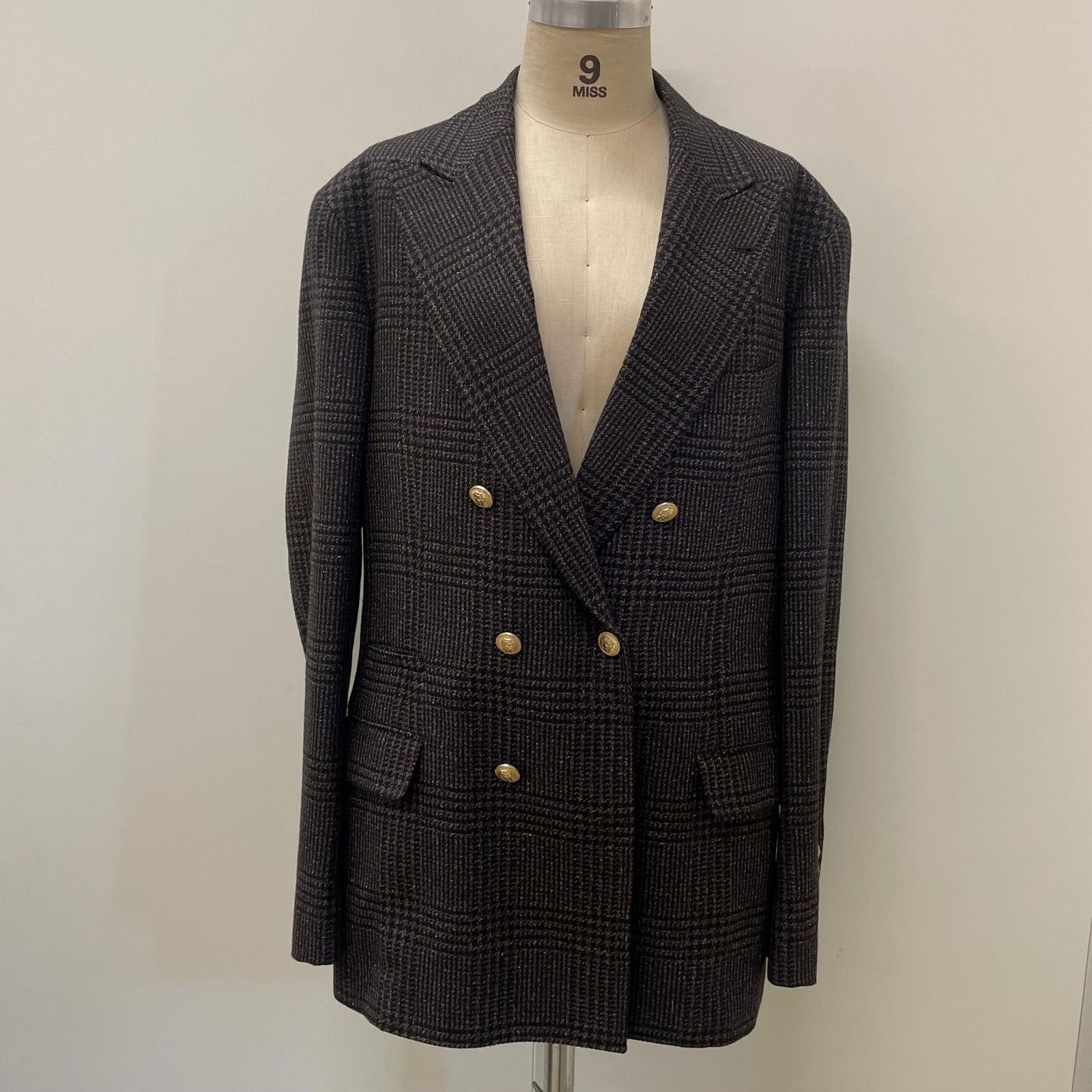Brunello Cucinelli ブルネロクチネリ ダブルジャケット チェック JKT 