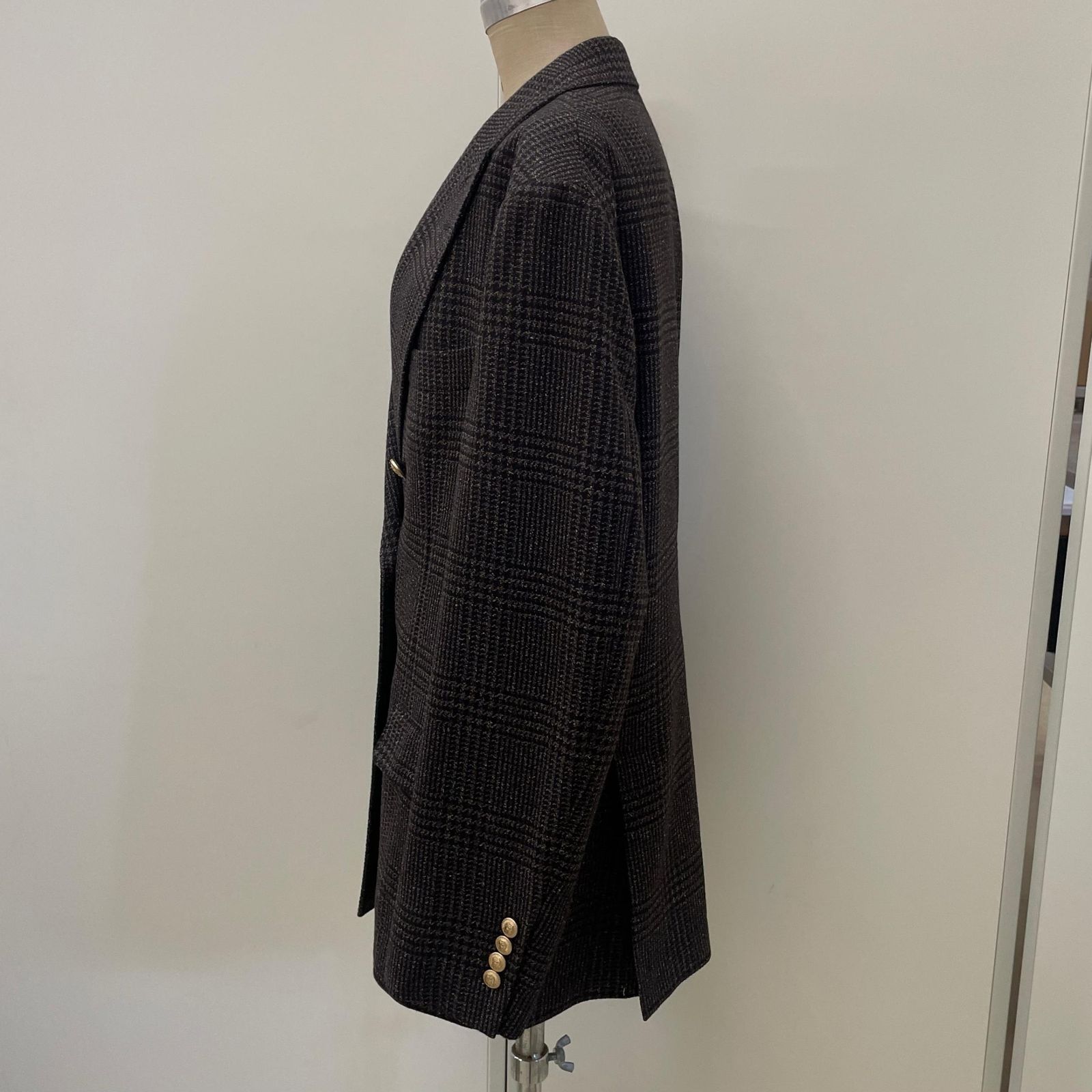 Brunello Cucinelli ブルネロクチネリ ダブルジャケット チェック JKT 