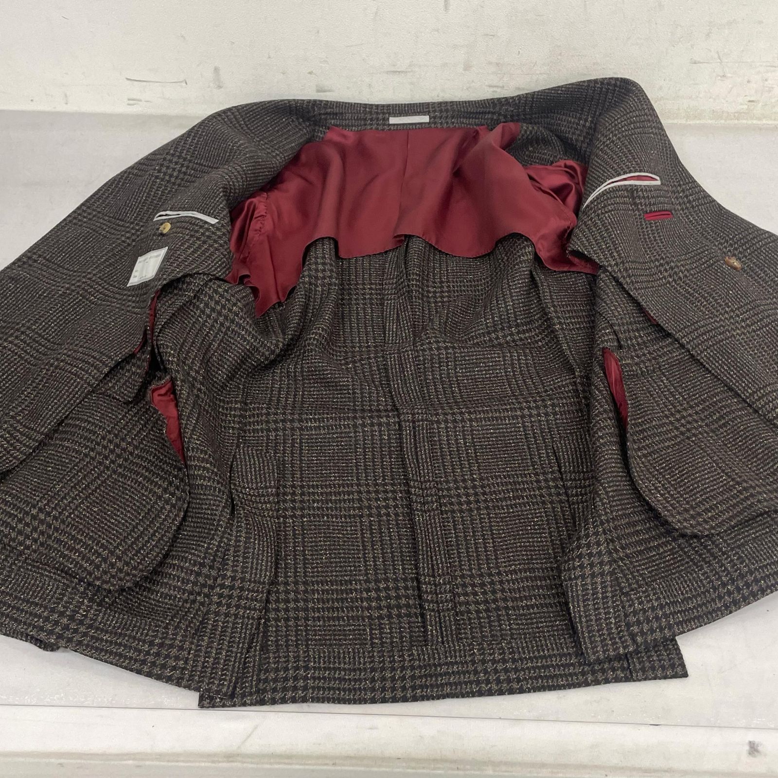 Brunello Cucinelli ブルネロクチネリ ダブルジャケット チェック JKT 