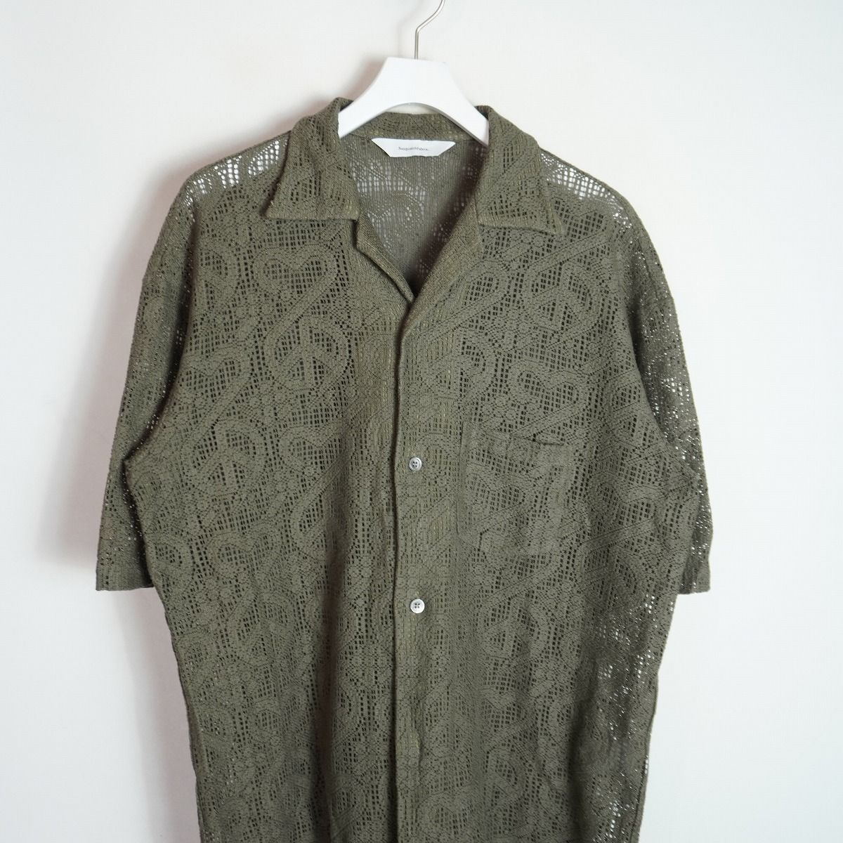 Sasquatchfabrix﻿ サスクワッチ レース編 シャツ オープンカラー 美品 Sasquatchfabrix. サスクワッチ ファブリックス LOVE & PEACE