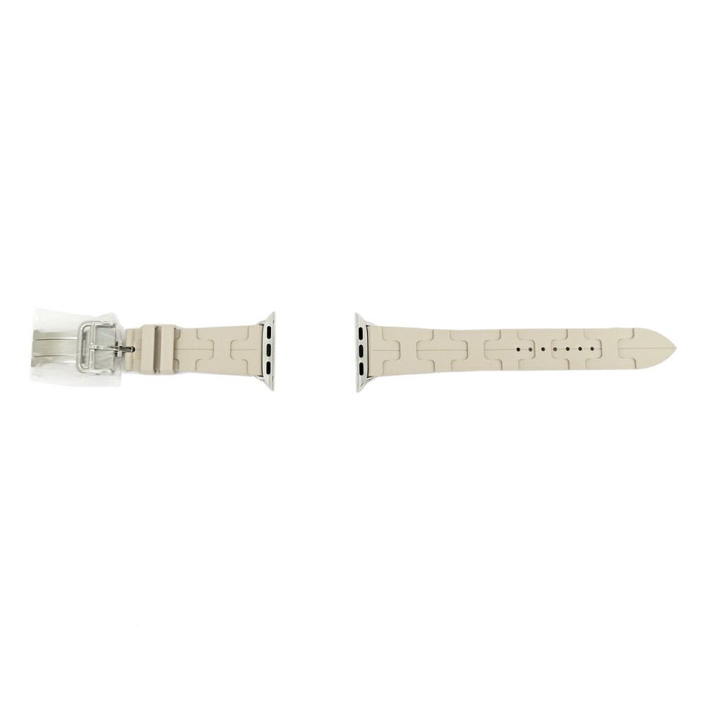 [Meito] Hermes Simple Tool Kilim Beton Light Gray Silver Hardware Apple Watch Strap 41mm Watch Accessories