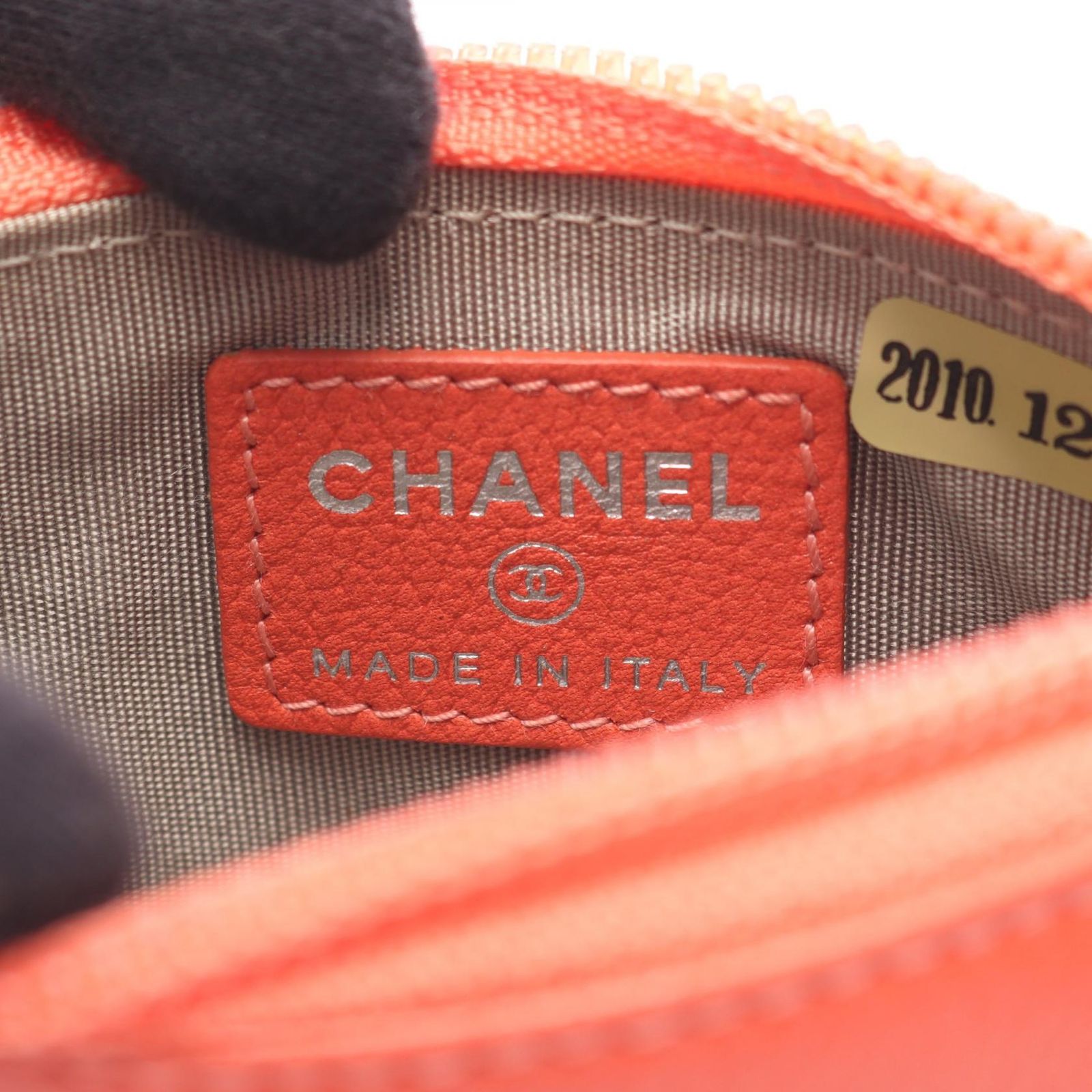 シャネル CHANEL ケース パース キーリング ココマーク シャネル CHANEL コインケース ココマーク キーリング付き コーラル