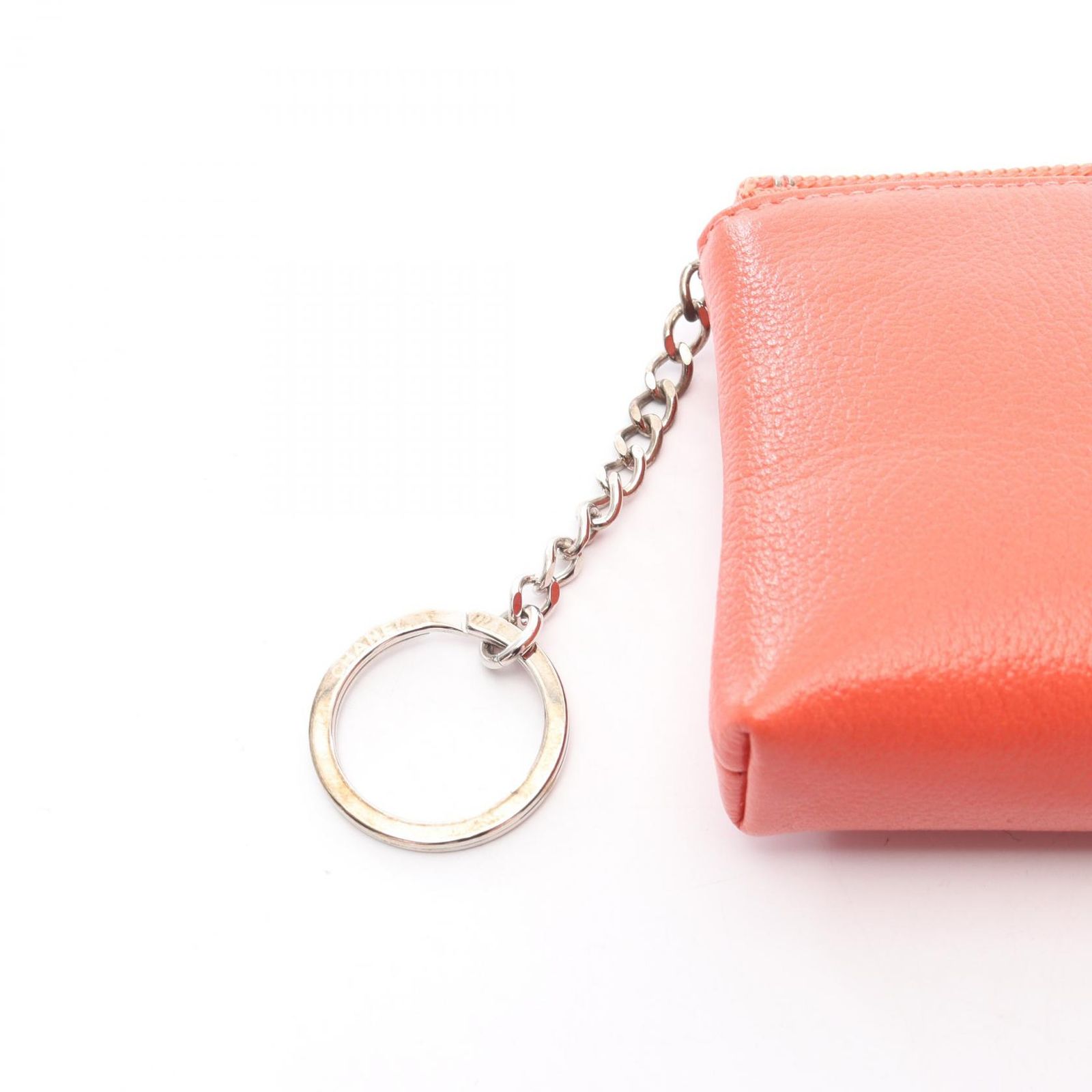 シャネル CHANEL コインケース ココマーク キーリング付き コーラル 