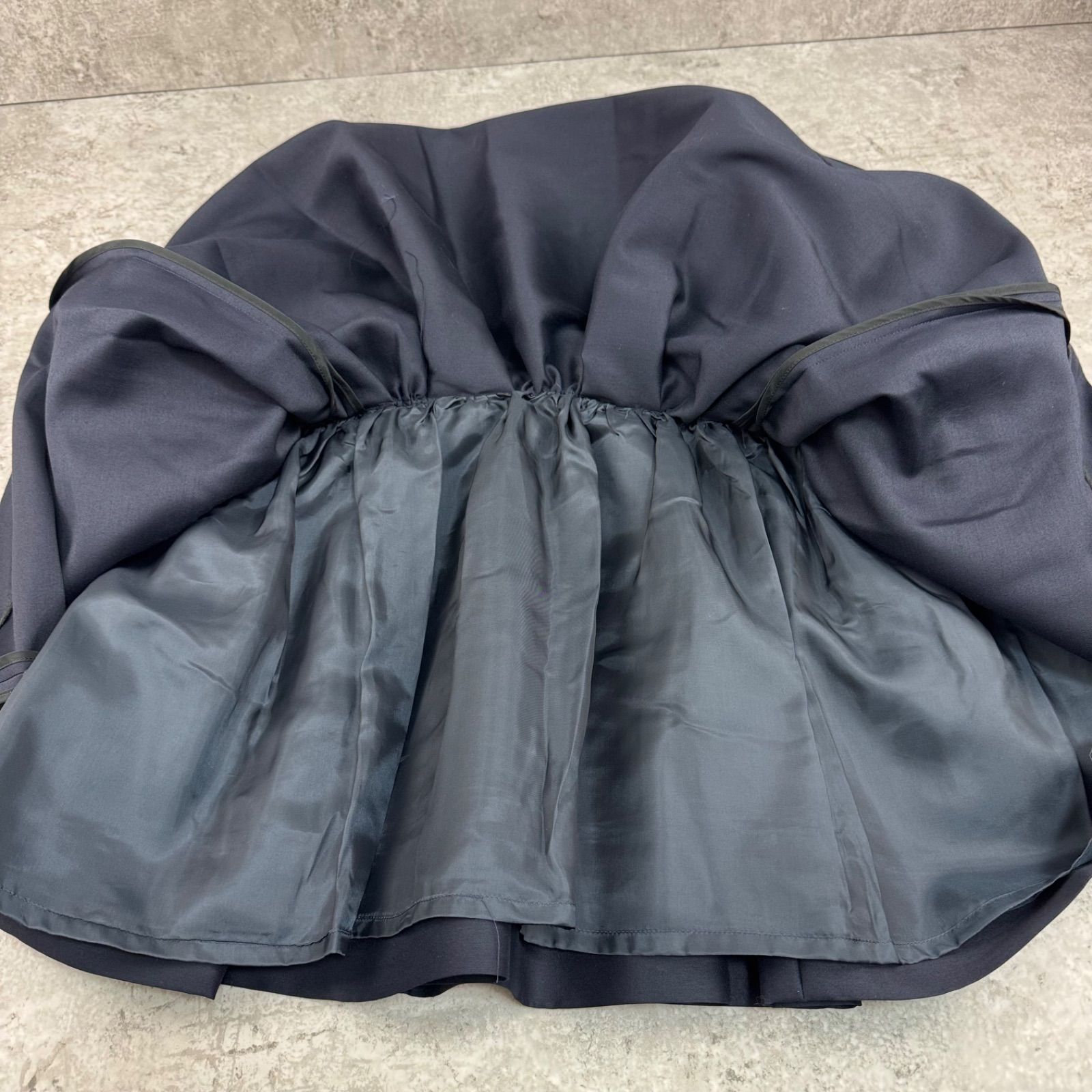 美品 KEINA RITA ケイナリタ ボウタイタックギャザーブラウス ネイビー 極美品】KEINA RITA ケイナリタ ボウタイタックギャザーブラウス