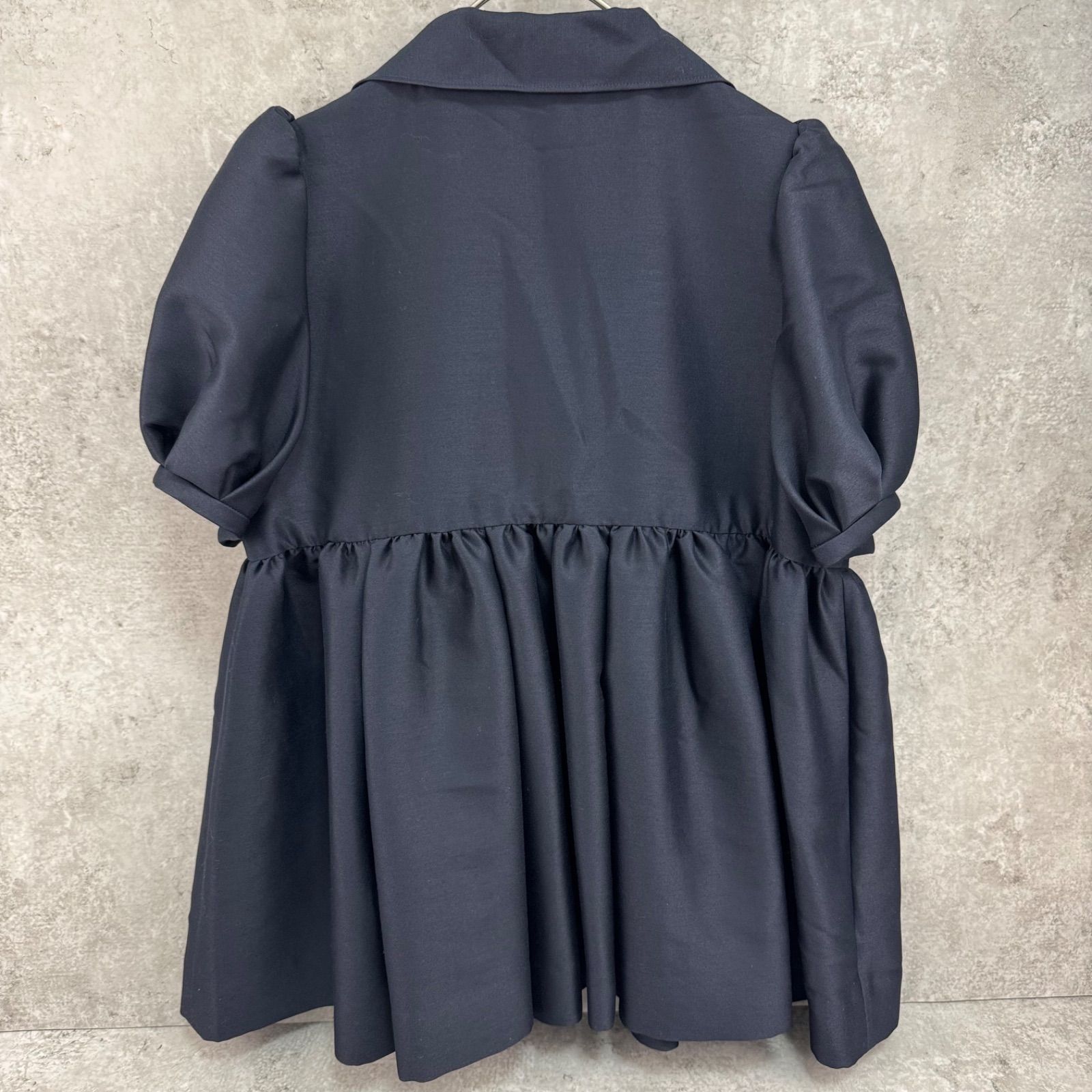 美品 KEINA RITA ケイナリタ ボウタイタックギャザーブラウス ネイビー 極美品】KEINA RITA ケイナリタ ボウタイタックギャザーブラウス