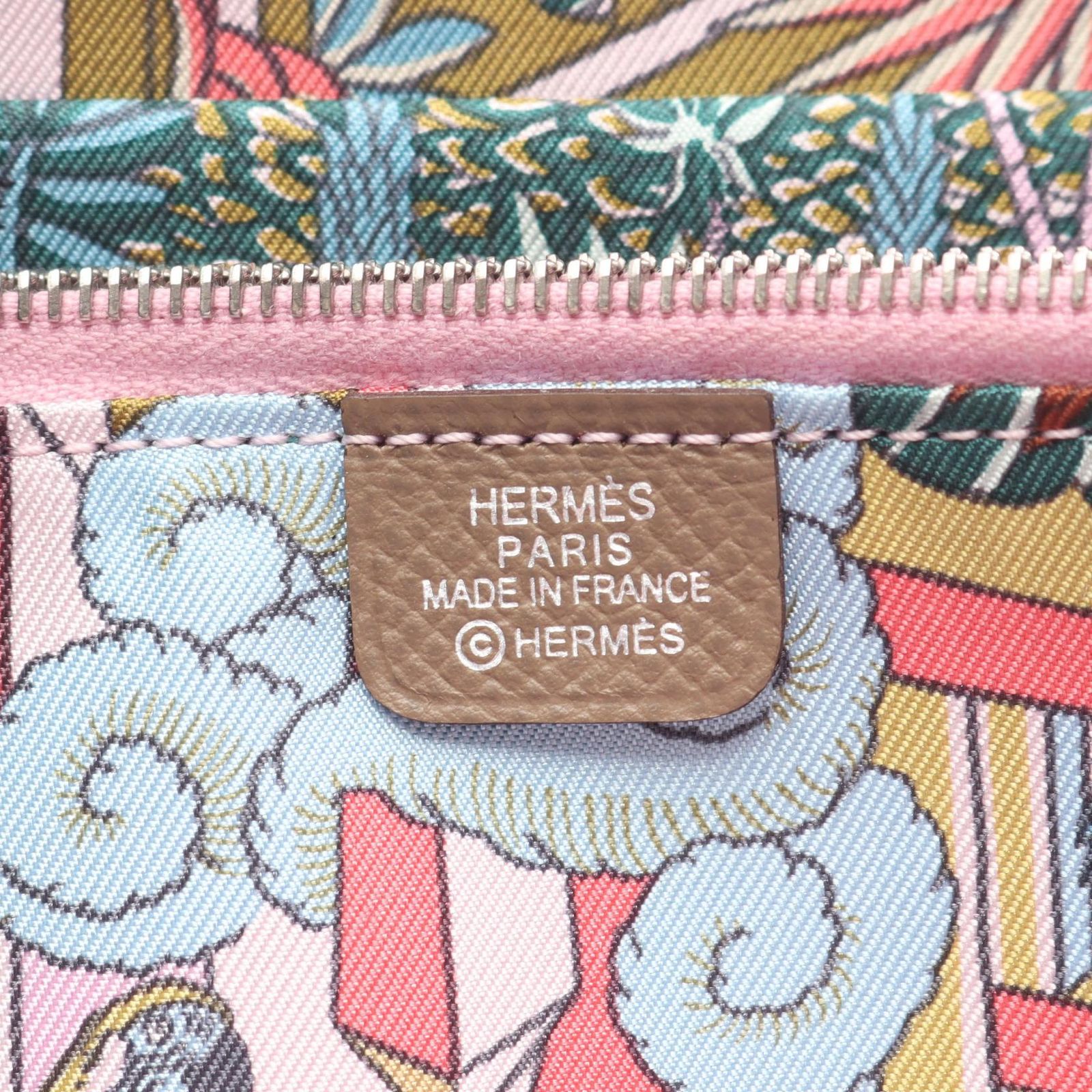 エルメス HERMES ラウンド長財布 アザップロング シルクイン 
