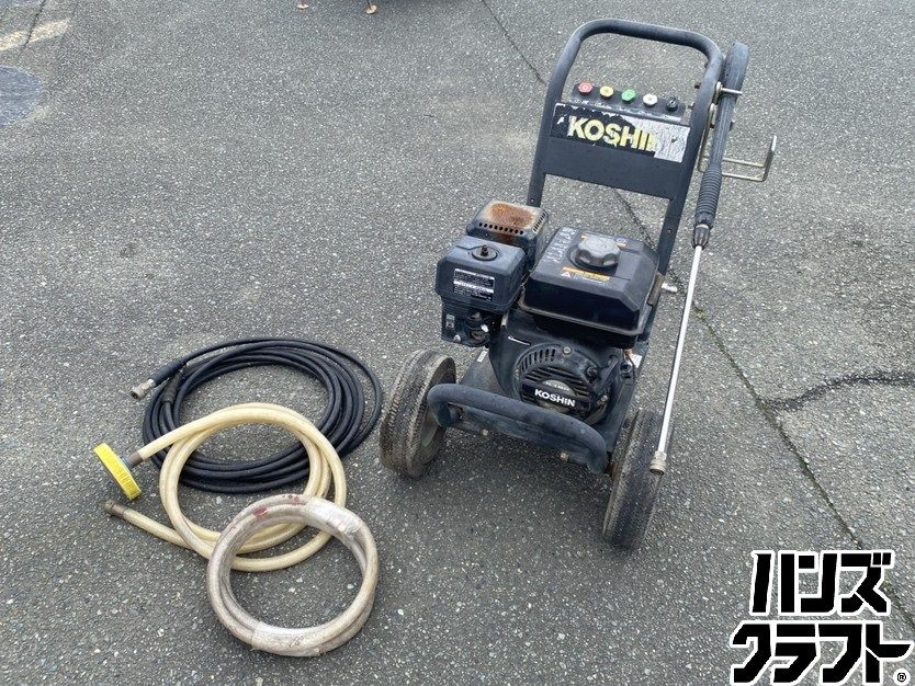 【久留米】【引き取り限定】【中古品】KOSHIN 工進 JCE-1408DX-AAA-2 エンジン式 高圧洗浄機 車輪付 ※配送不可 ○【引取限定】【中古品】KOSHIN 工進 JCE-1408DX-AAA-2 エンジン式