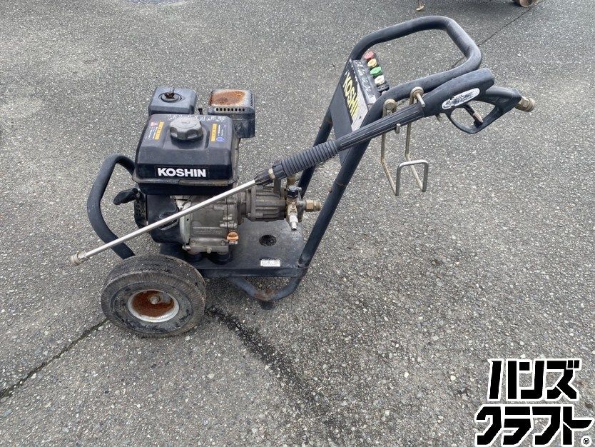 【久留米】【引き取り限定】【中古品】KOSHIN 工進 JCE-1408DX-AAA-2 エンジン式 高圧洗浄機 車輪付 ※配送不可 ○【引取限定】【中古品】KOSHIN 工進 JCE-1408DX-AAA-2 エンジン式