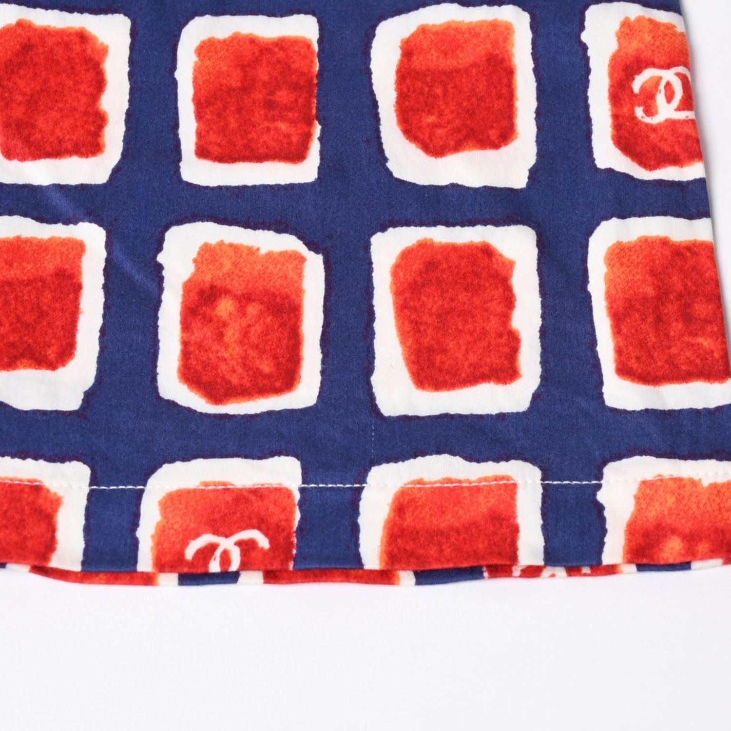 CHANEL シャネル ノースリーブ カットソー P17269V09788 サイズ38 ココマーク ココキューブ ネイビー レッド 美品 中古 4a000890 CHANEL シャネル ノースリーブ カットソー P17269V09788 サイズ38 ココ