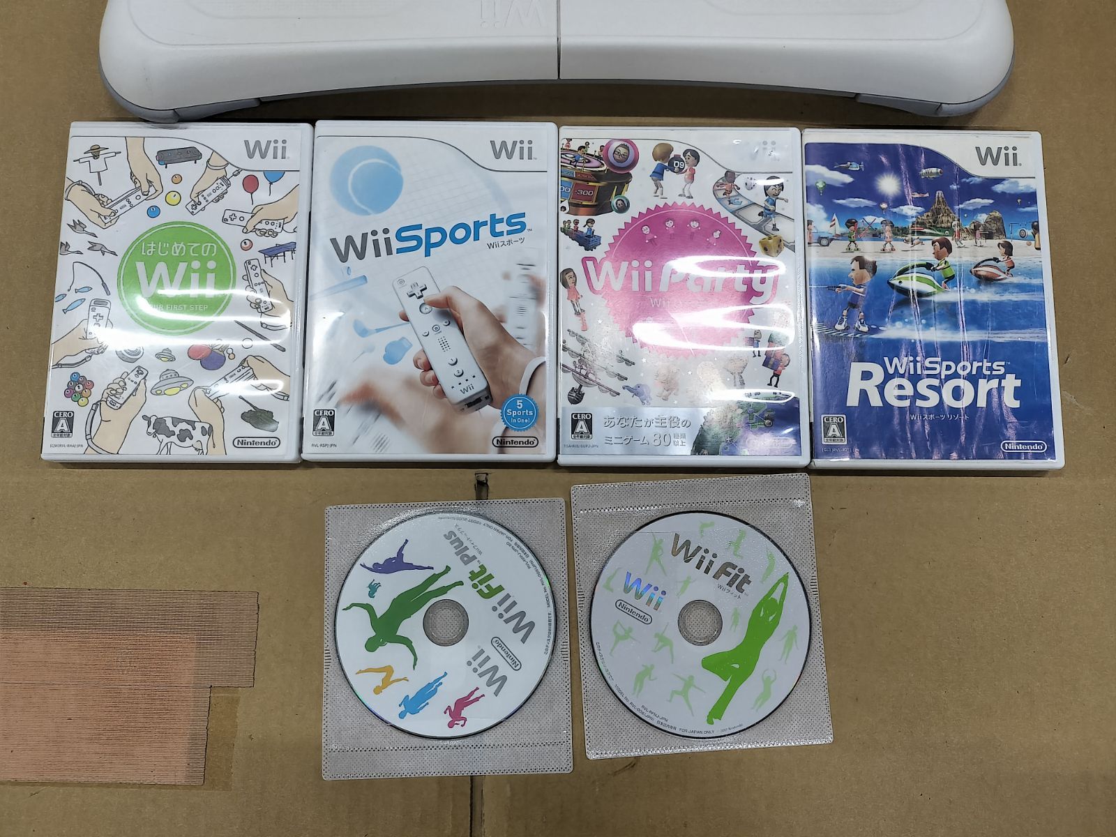 H26041901 Wii フィットバランスボードとゲームソフト6本 セット