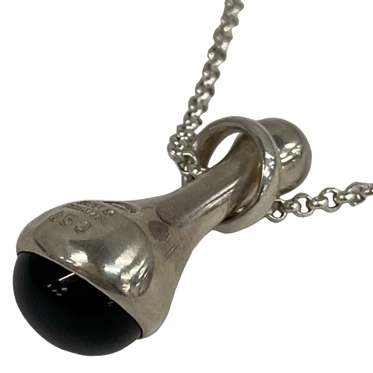 GEORG JENSEN(ジョージジェンセン) ネックレス美品 - シルバー×ダーク 