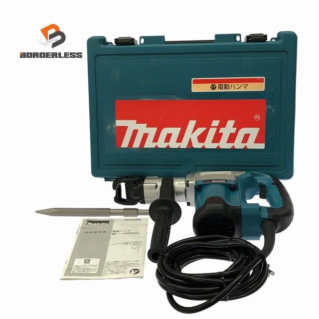☆長期保管品☆makita マキタ 電動ハンマ HM0830 シャンク ケース付 六角軸 ハツリ チッパー コンクリートブレイカー126570