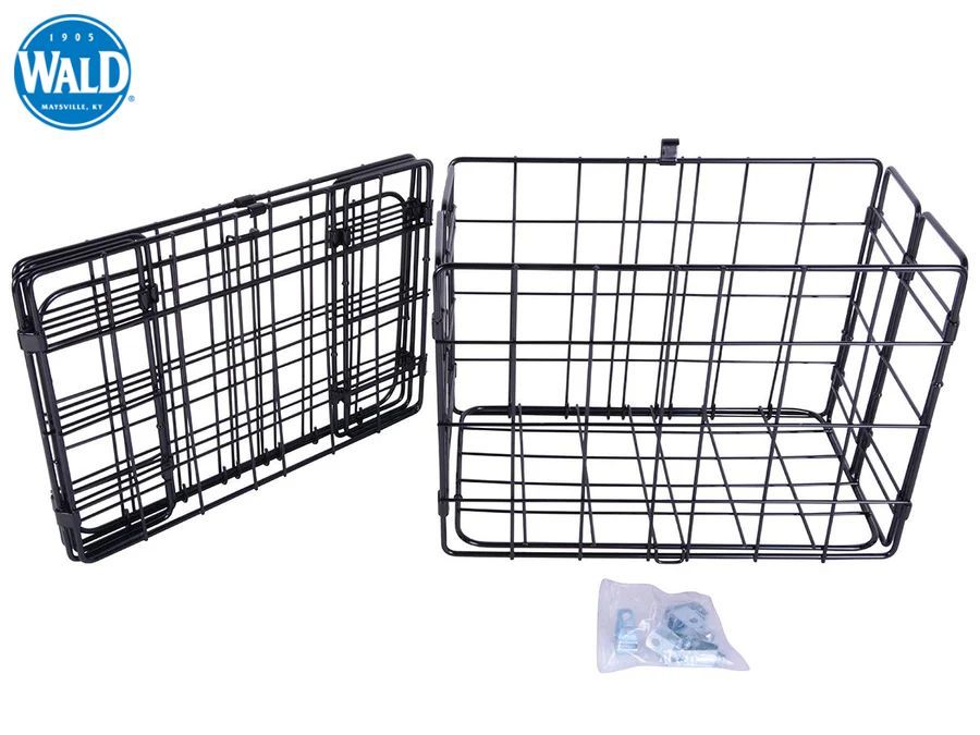 【正規輸入品】WALD 582 Rear Folding Basket BLACK ウォルド 折り畳み式 後ろかご ブラック ＊リアラック取付用金具付属