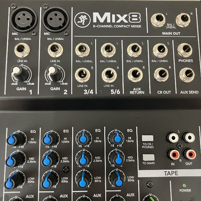 【美品USED】MACKIE MIX8 アナログミキサー MACKIE マッキー MIX8 8ch 8-CHANNEL COMPACT MIXER アナログミキサー