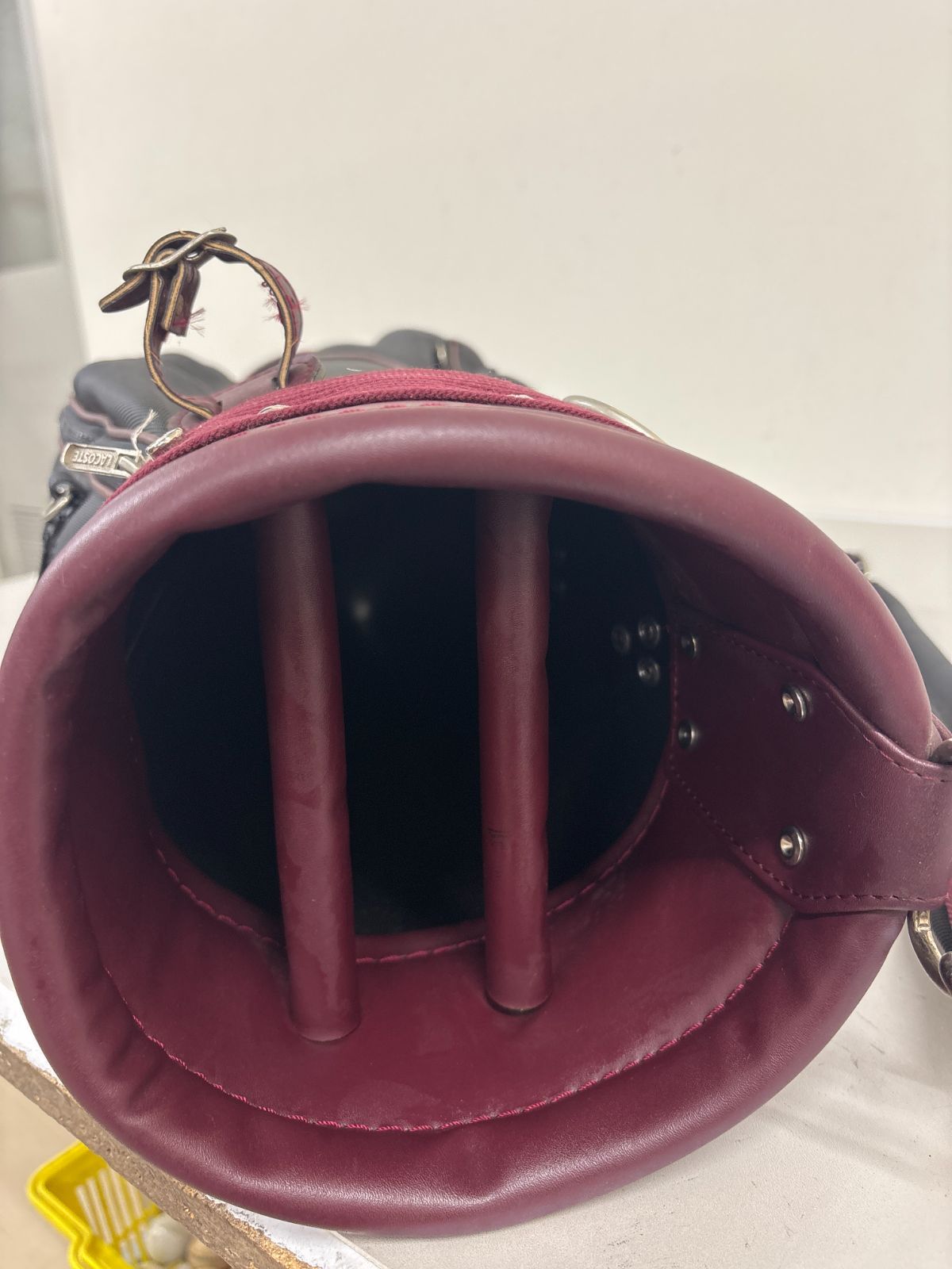 送料無料【希少】LACOSTE ラコステ ゴルフ キャディバッグ クラブ