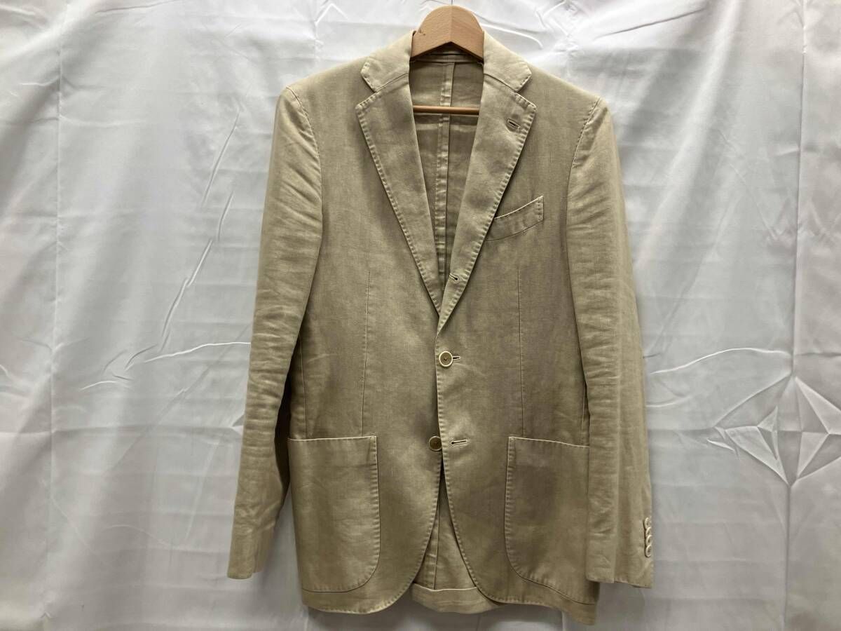 LARDINI テーラードジャケット 麻綿混合 イタリア製 表記サイズ42