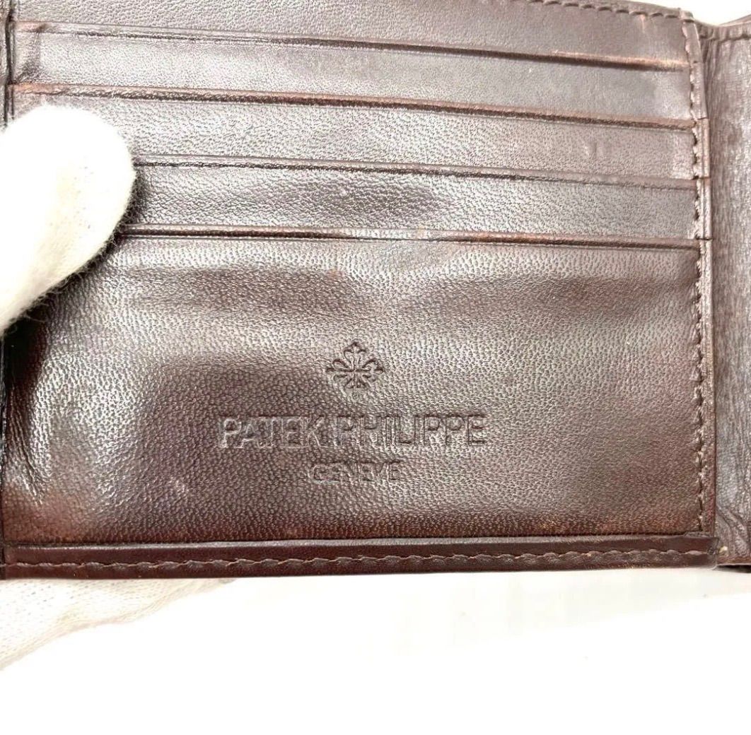 美品 希少◎PATEK PHILIPPE パテックフィリップ ロゴ 二つ折り財布