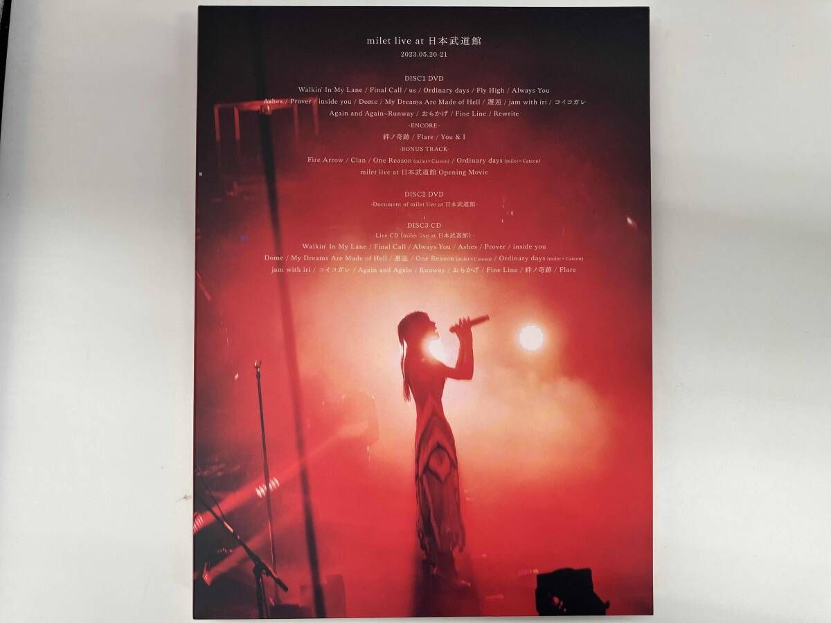 DVD】 milet live at 日本武道館(初回生産限定盤)(2DVD+CD) - メルカリ