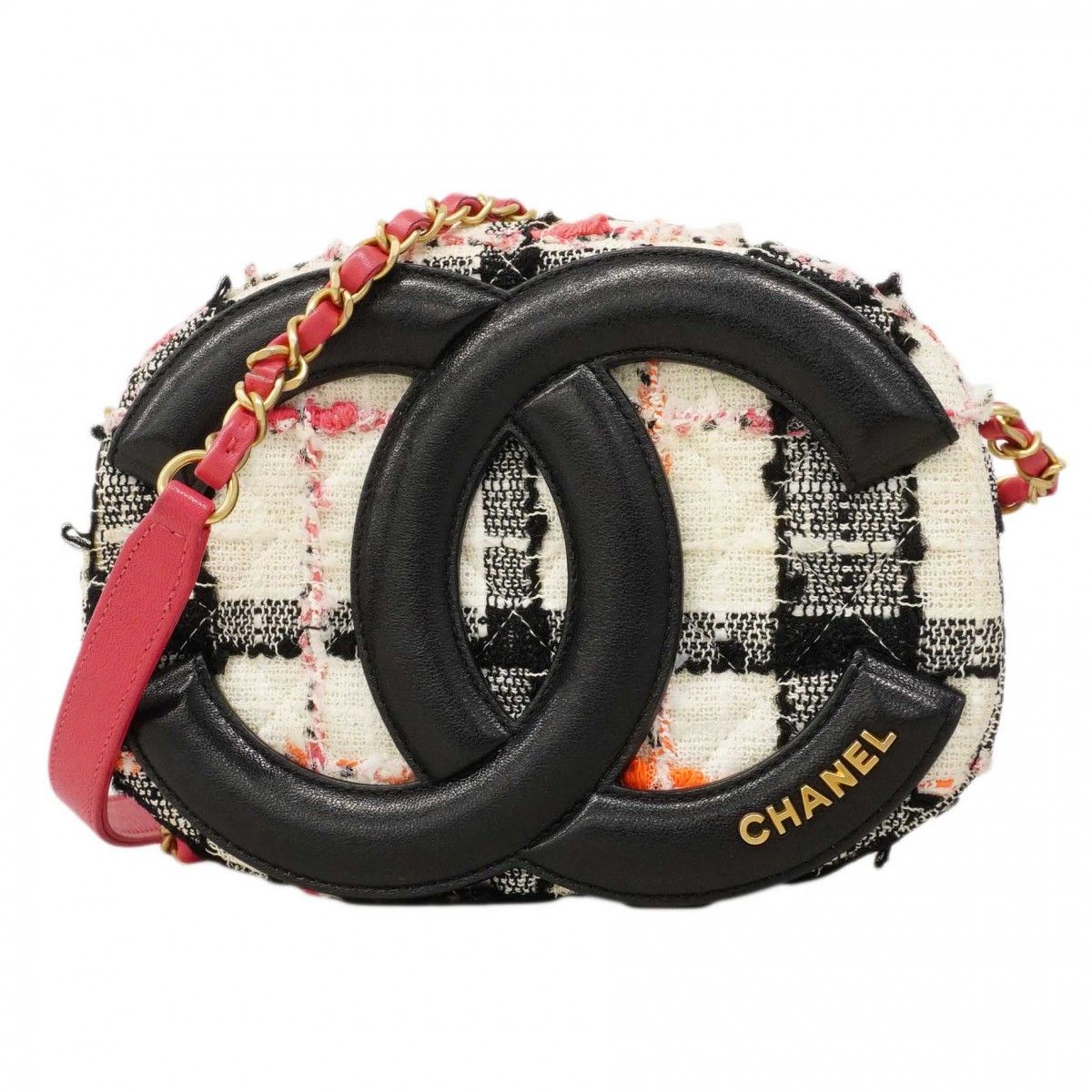 【6dc3194】シャネル ショルダーバッグ マトラッセ チェーンショルダー ツイード マルチカラー ゴールド金具【中古】レディース 6dc3194】シャネル ショルダーバッグ マトラッセ ツイード マルチ