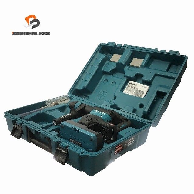 ☆未使用保管品☆makita マキタ 40Vmax 充電式ハンマ HM001G 本体+充電器+ケース付 ハツリ機 斫り機126590