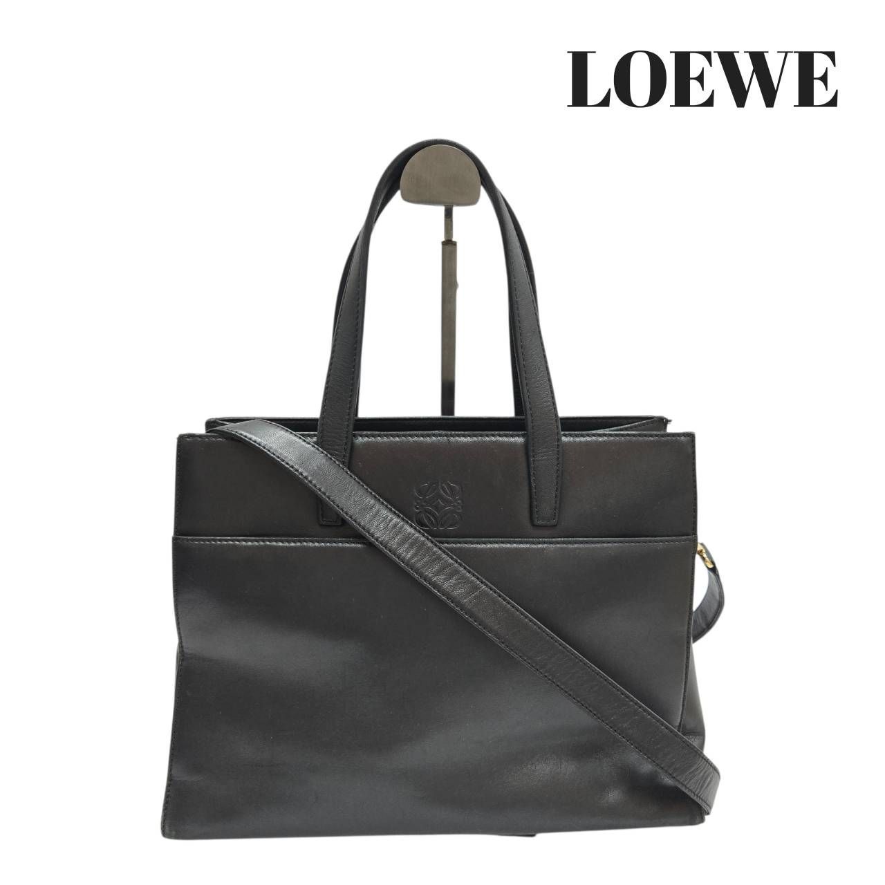 ロエベ LOEWE ハンドバッグ - ナッパレザー 黒 ミニバッグ バッグ 