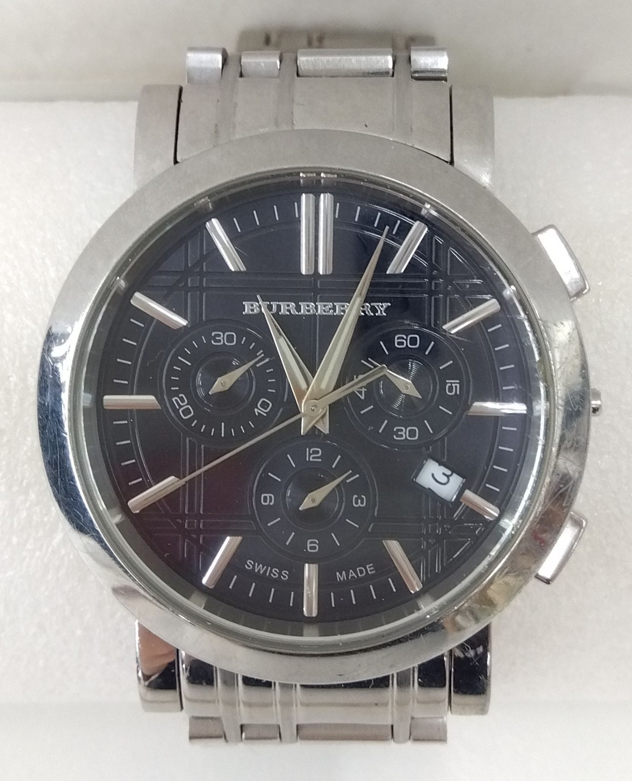 中古品・現状品】不動 BURBERRY バーバリー メンズ 腕時計 リューズ欠 