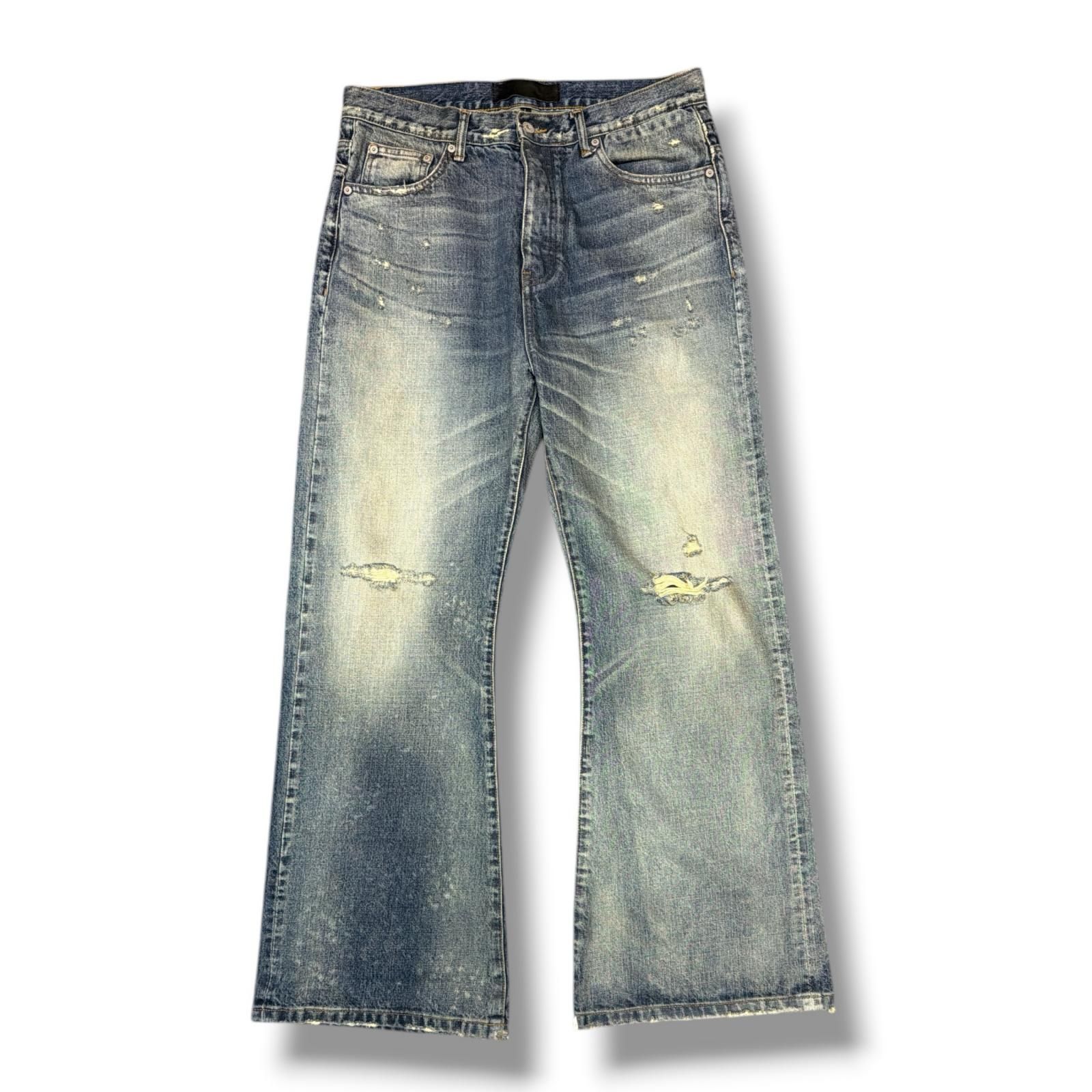 NO/FAITH STUDIOS SEA SALT SELVEDGE DENIM BOOTCUT フレアデニム 
