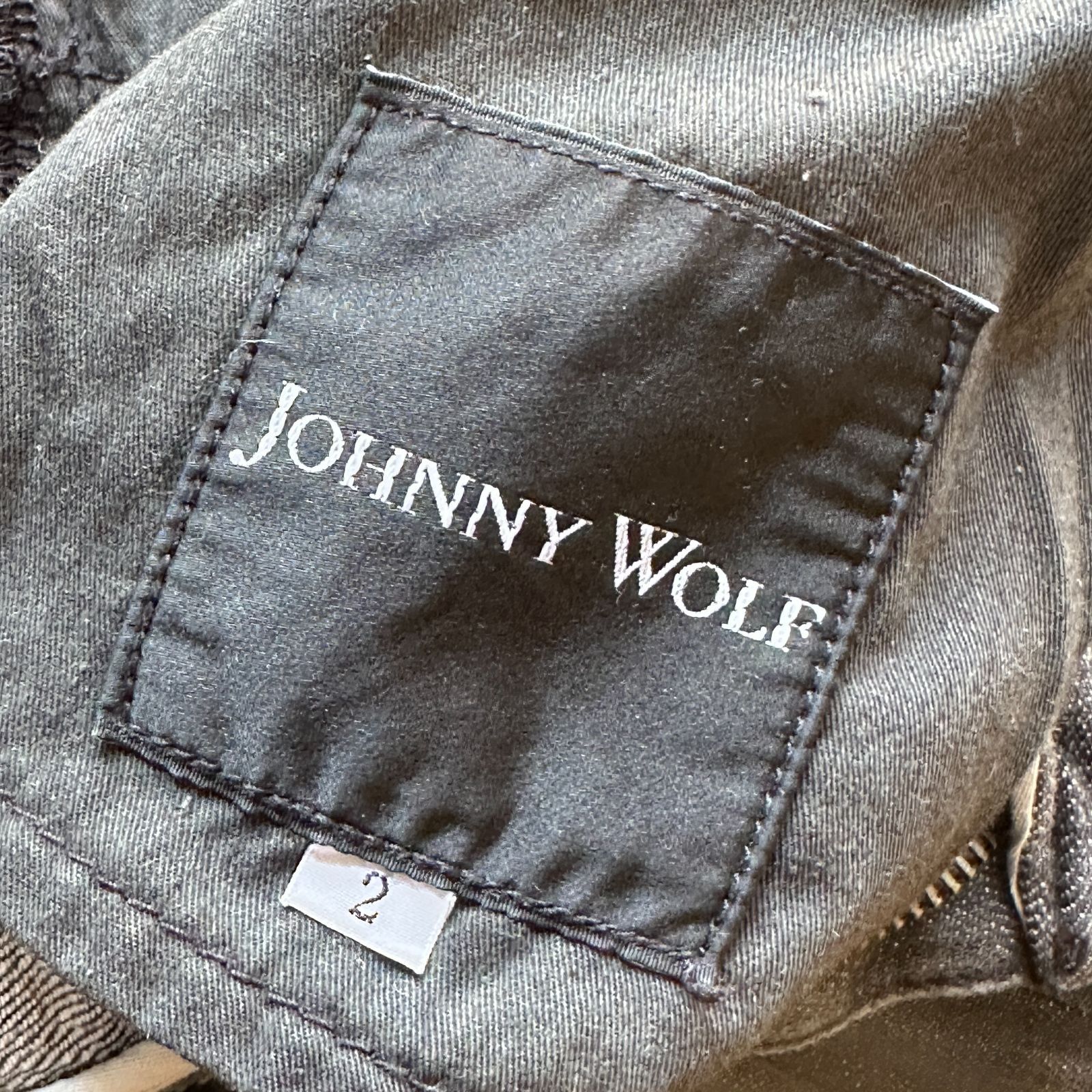 JOHNNY WOLF スリム テーパードデニム サイズ2 メンズM ダークグレー 