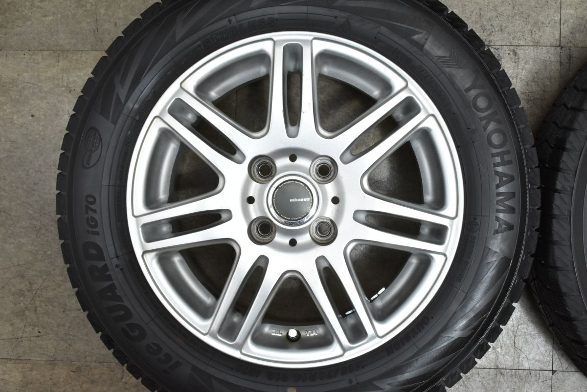 アクア ヴィッツ などに】ミルアス 14in 5.5J +40 PCD100 ヨコハマ 