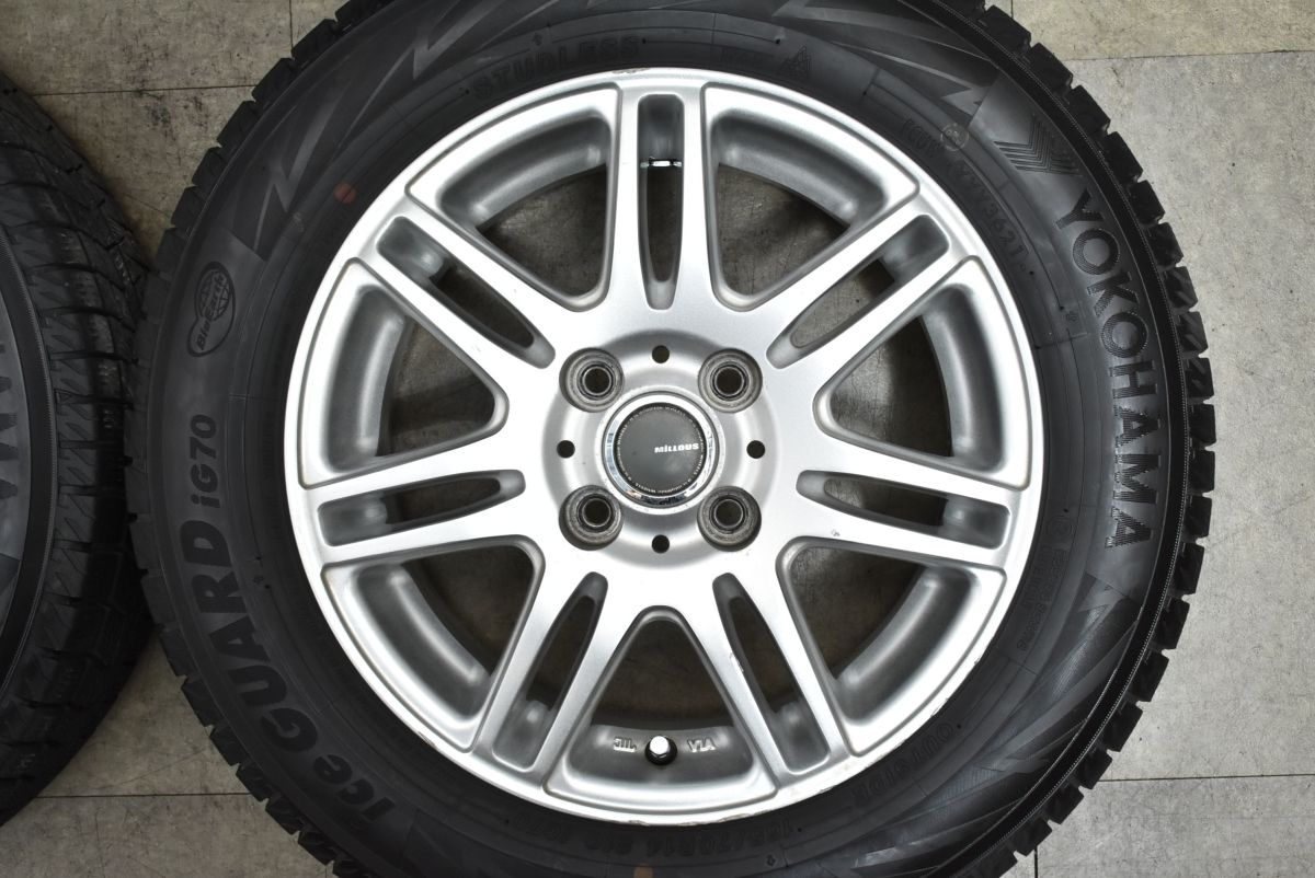 アクア ヴィッツ などに】ミルアス 14in 5.5J +40 PCD100 ヨコハマ 