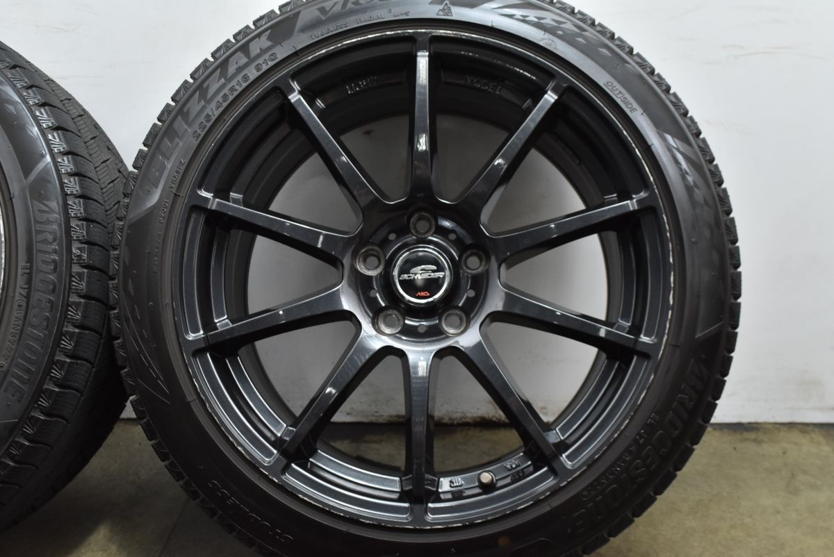 バリ溝 VRX3付】シュナイダー 18in 8J +45 PCD114.3 ブリヂストン