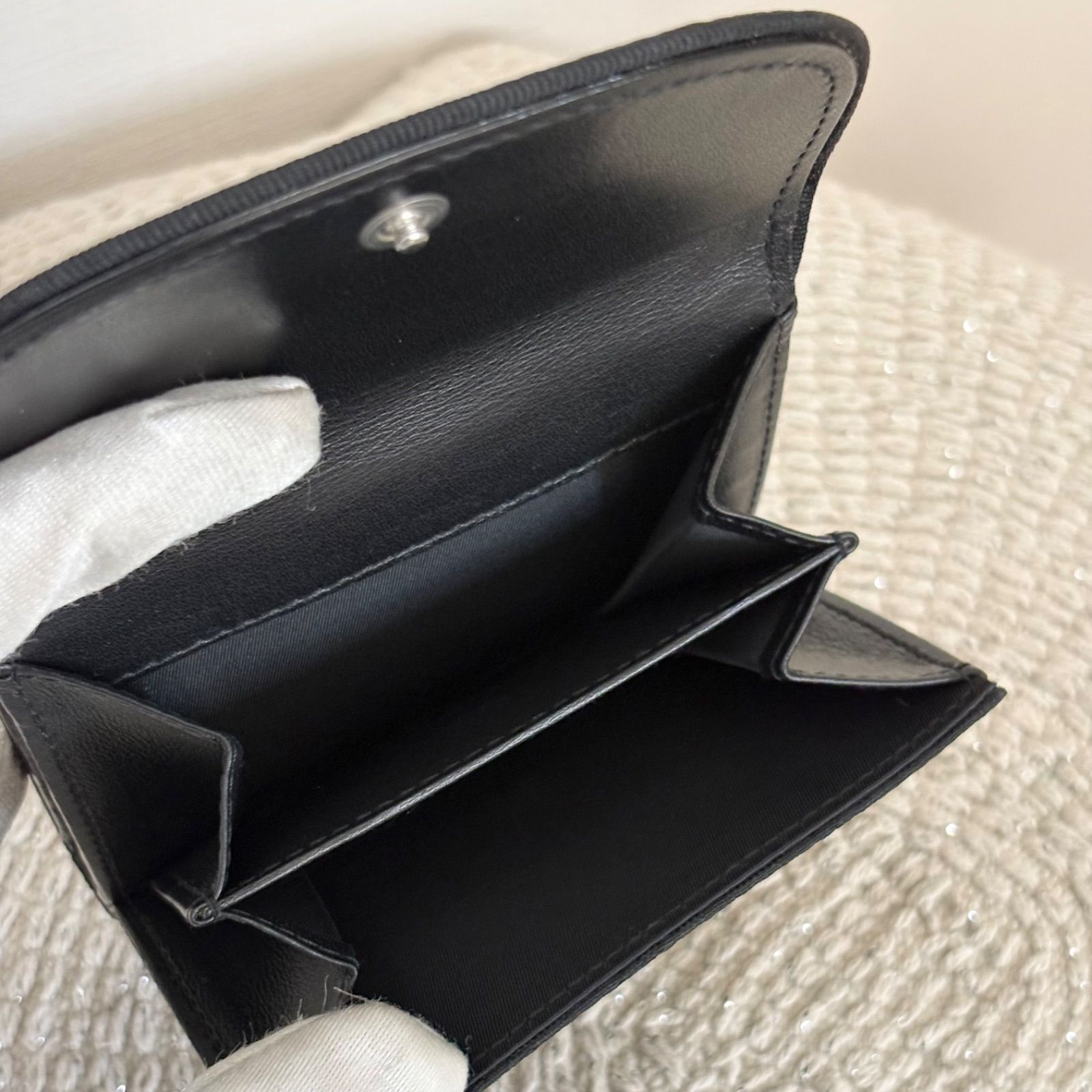 極美品】クリスチャンディオール 二つ折り財布 トロッター ナイロン 