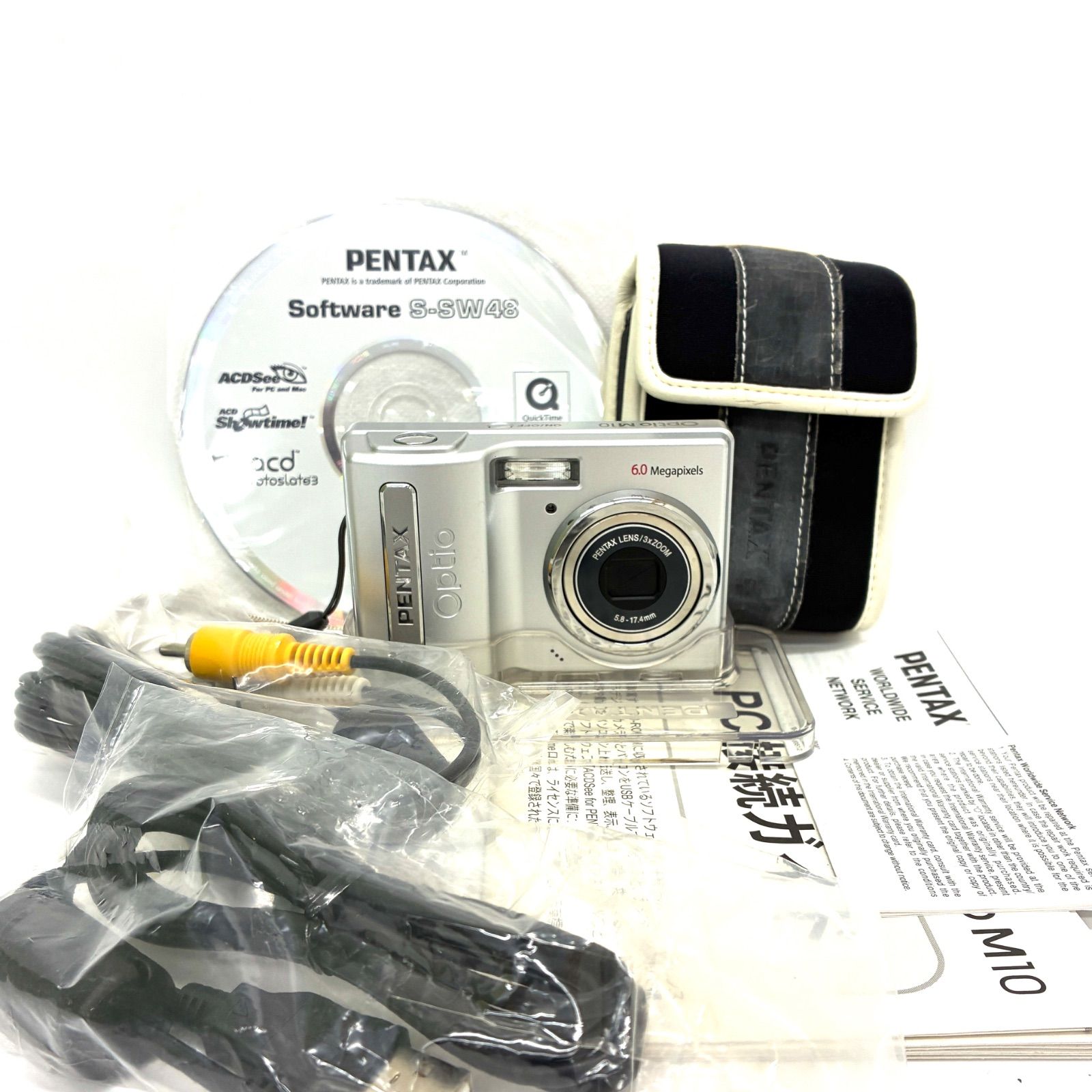 ◇PENTAX◇ペンタックス Optio M10 コンデジ シルバー 単三電池使用 