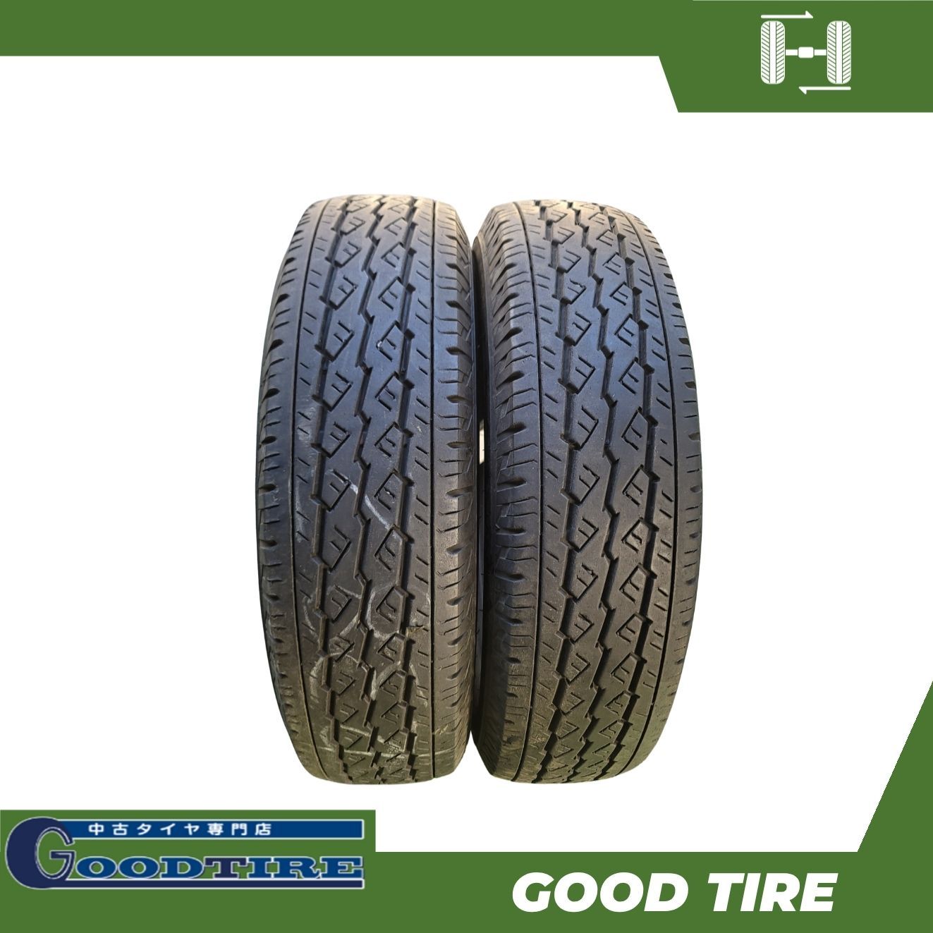 ハイエース、キャラバン夏タイヤ・2022年製195/80R15・107/105N LT・9分山 4本セット 195/80R15 LT 107/105N 七福タイヤ RTカスタマイスター