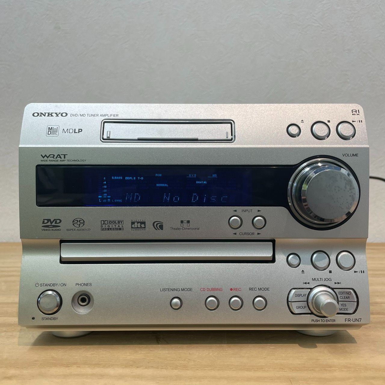 成】ONKYO DVD/MD TUNER AMPLIFIER オーディオ機器 D-N7 FR-UN7