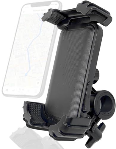 [not] 自転車 スマホホルダー バイク 日本企業 プロ監修 工具不要 落下防止 耐久性 防水 振動吸収 簡単取付 自転車用 バイク用 ワンタッチ ロック機能 スタンド マウント スマホ 携帯ホルダー 原付 オートバイ ロードバイク ナビ美品　おすすめ