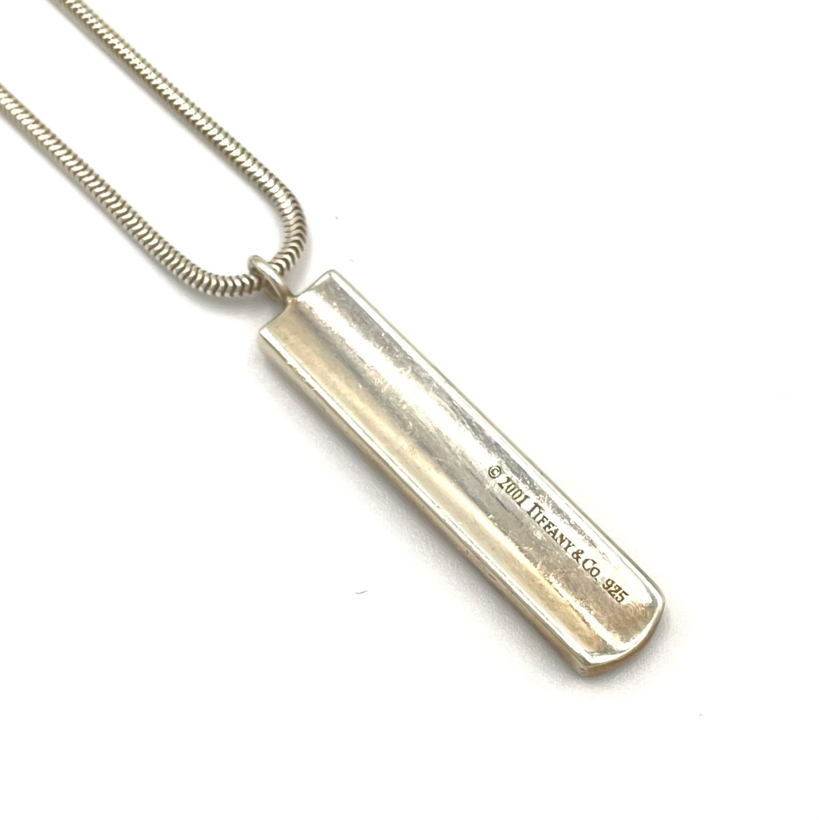 TIFFANY & Co. 1837 バー ペンダント SV925 シルバー ネックレス