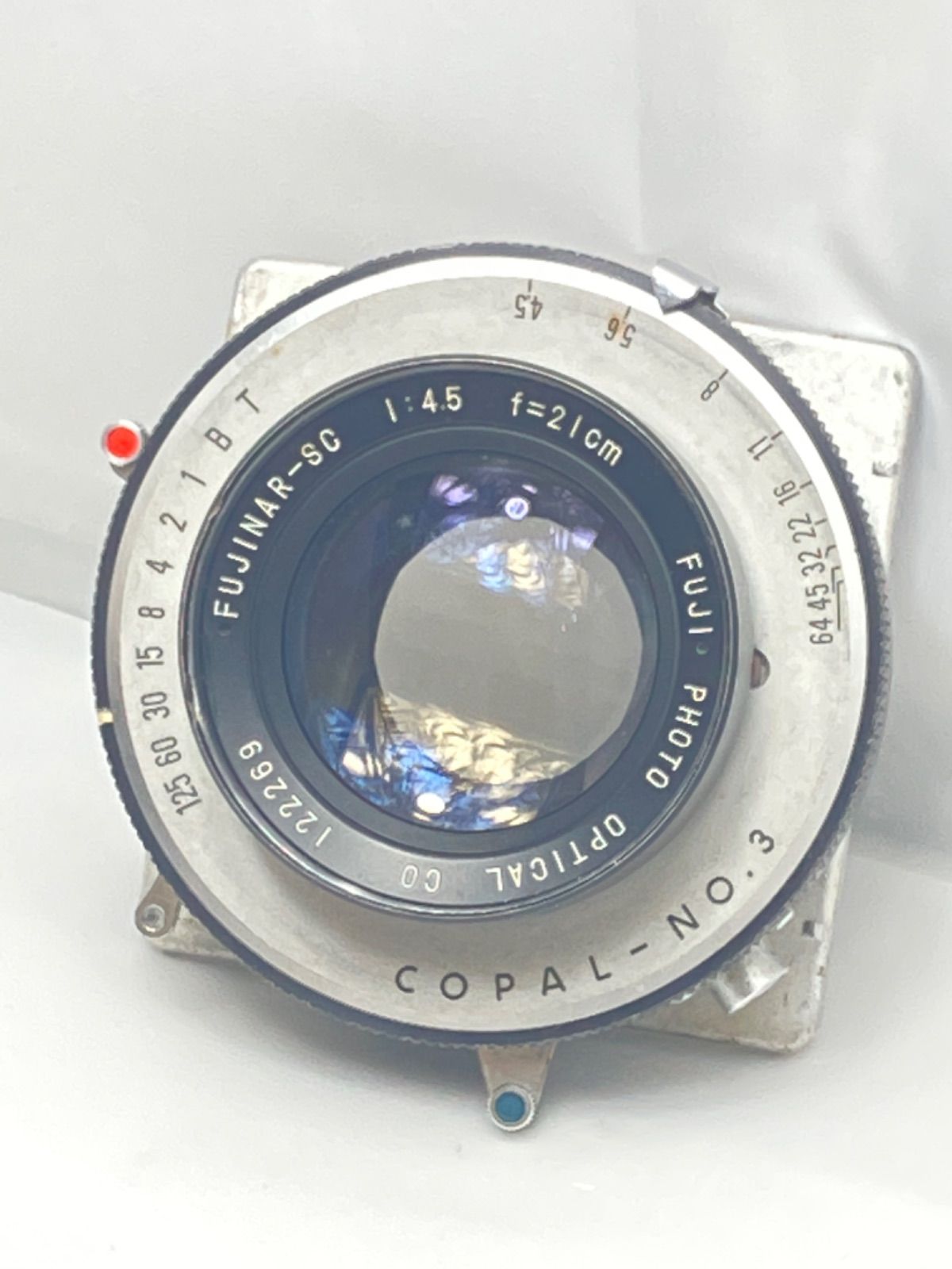 フィルムカメラ FUJI Fujinar-SC 21cm f/4.5 Copal No. 3 ☆ フジフイルム FUJINAR-SC 1:4.5 f=21cm レンズ FUJINAR 4.5 21cmの