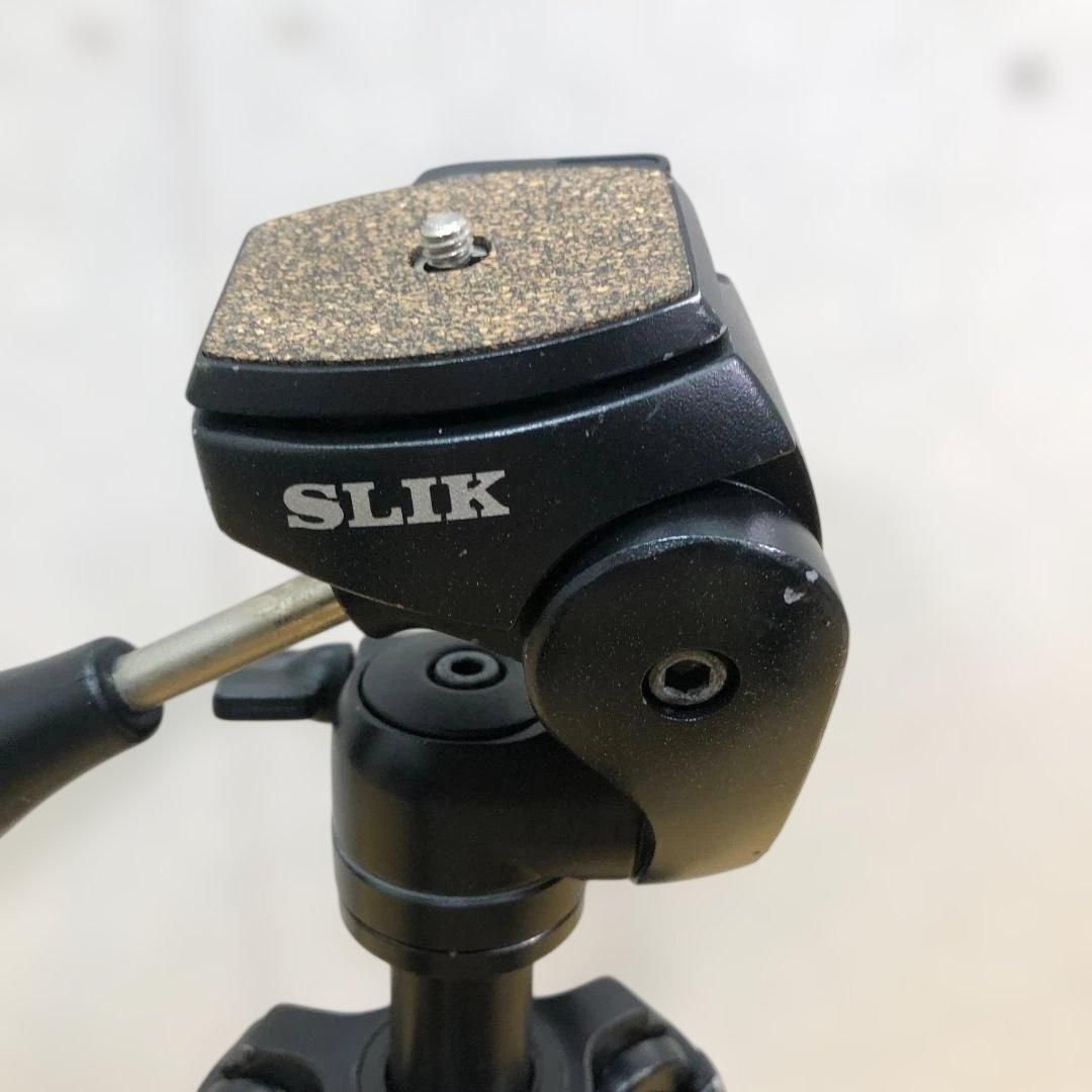 SLIK カーボン724 EX II 三脚 軽量 カーボンファイバー ケース付き 一眼レフ ミラーレス対応 撮影機材 コンパクト三脚 動作確認済　260419-5 SLIK カーボン724 EX II 三脚 軽量 カーボンファイバー ケース付き