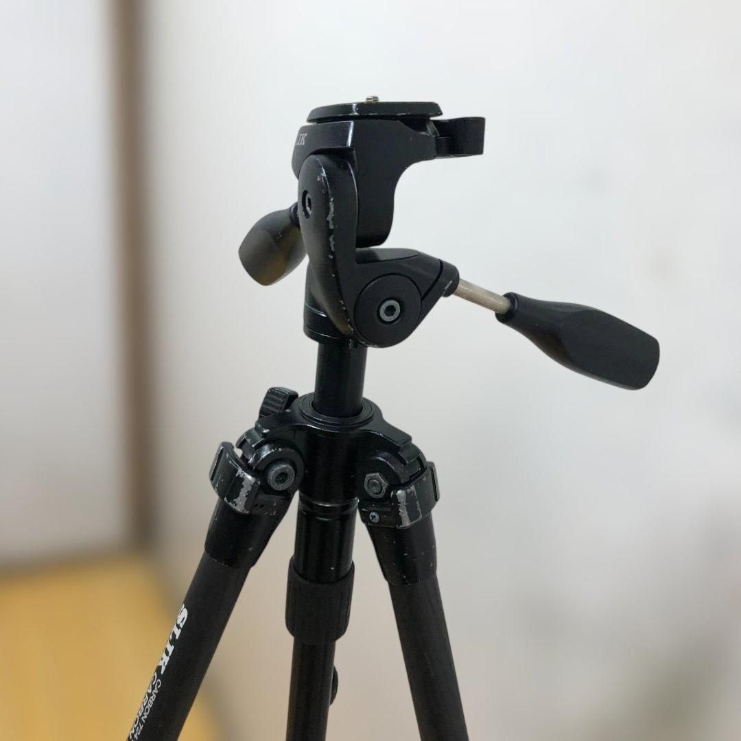 SLIK カーボン724 EX II 三脚 軽量 カーボンファイバー ケース付き