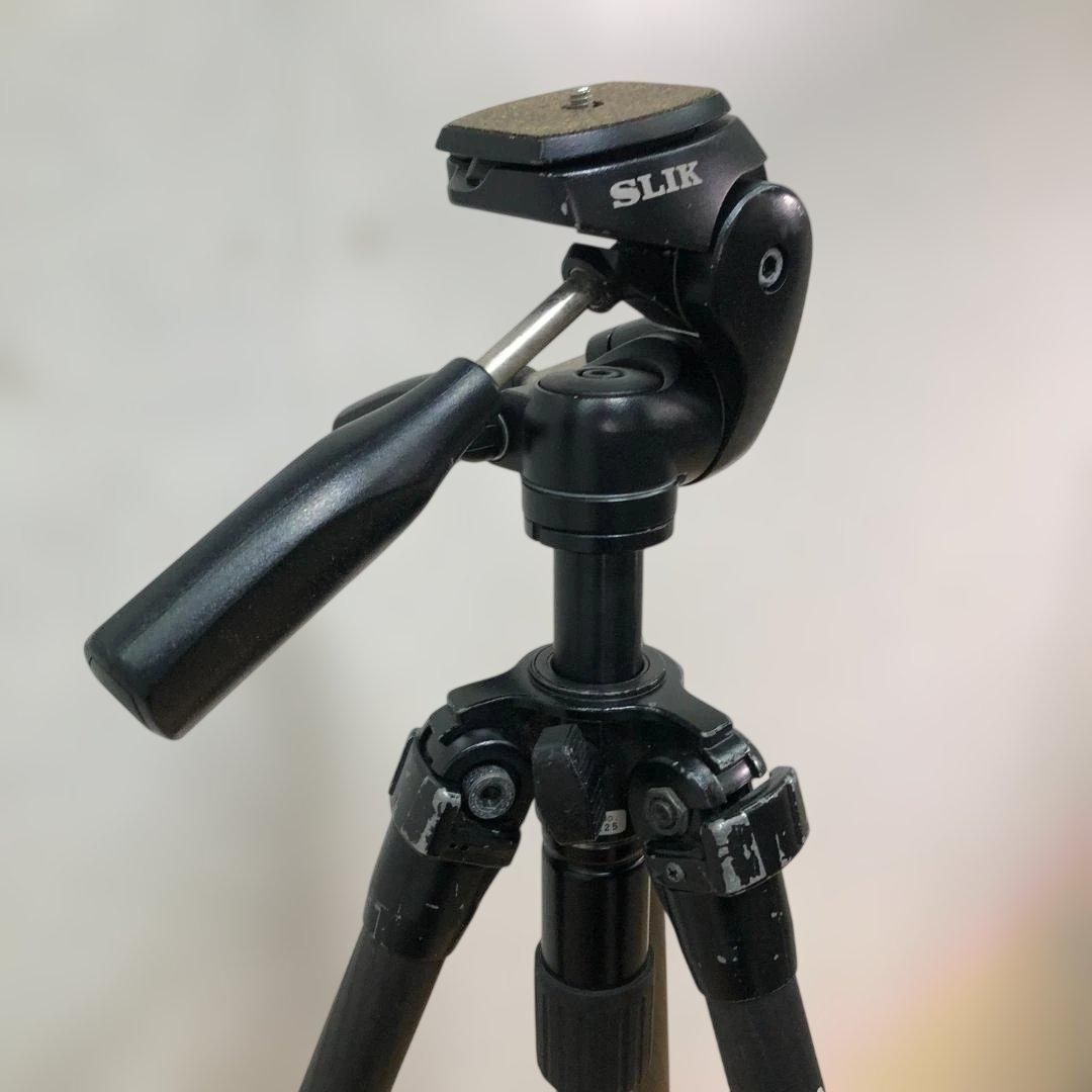 SLIK カーボン724 EX II 三脚 軽量 カーボンファイバー ケース付き 一眼レフ ミラーレス対応 撮影機材 コンパクト三脚 動作確認済　260419-5 SLIK カーボン724 EX II 三脚 軽量 カーボンファイバー ケース付き