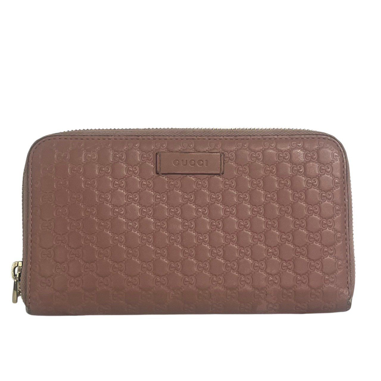 GUCCI/グッチ/マイクログッチシマレザー/ラウンドジップ長財布/ピンク/RS0973 GUCCI/グッチ/マイクログッチシマレザー/ラウンドジップ長財布/ピンク